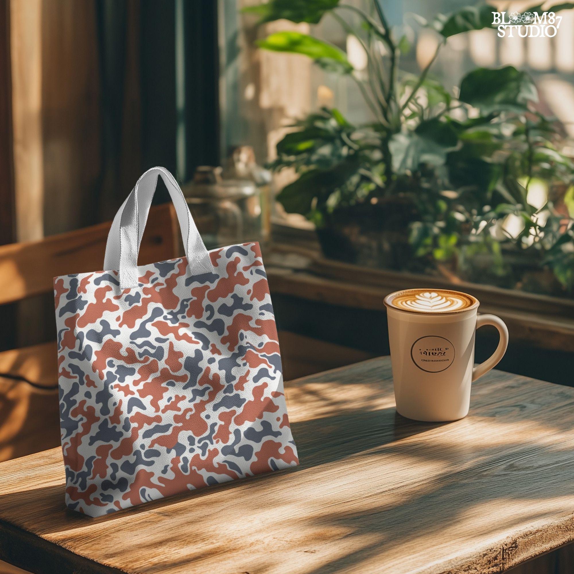 Seamless red, white, and blue camouflage pattern – patriotic USA camo PNG for 4th of July, veterans, or American-themed sublimation.