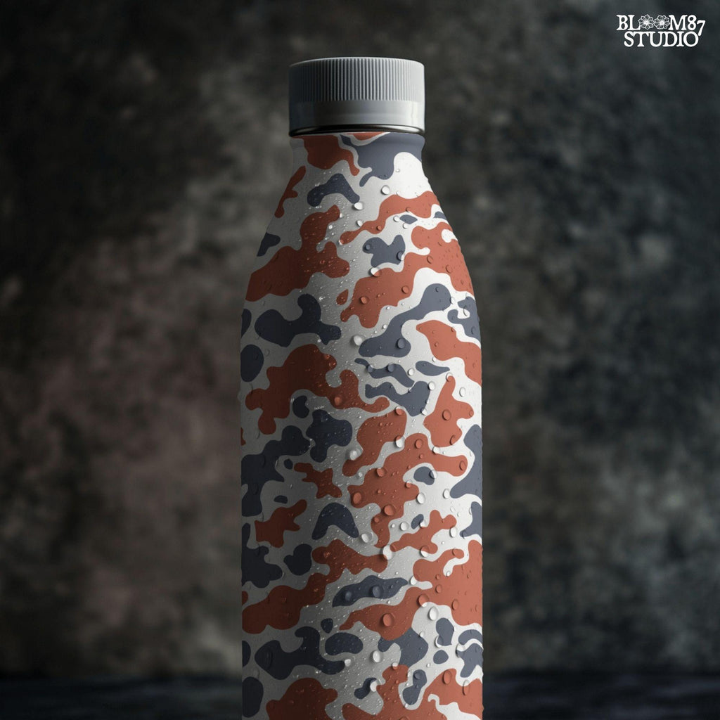 Seamless red, white, and blue camouflage pattern – patriotic USA camo PNG for 4th of July, veterans, or American-themed sublimation.