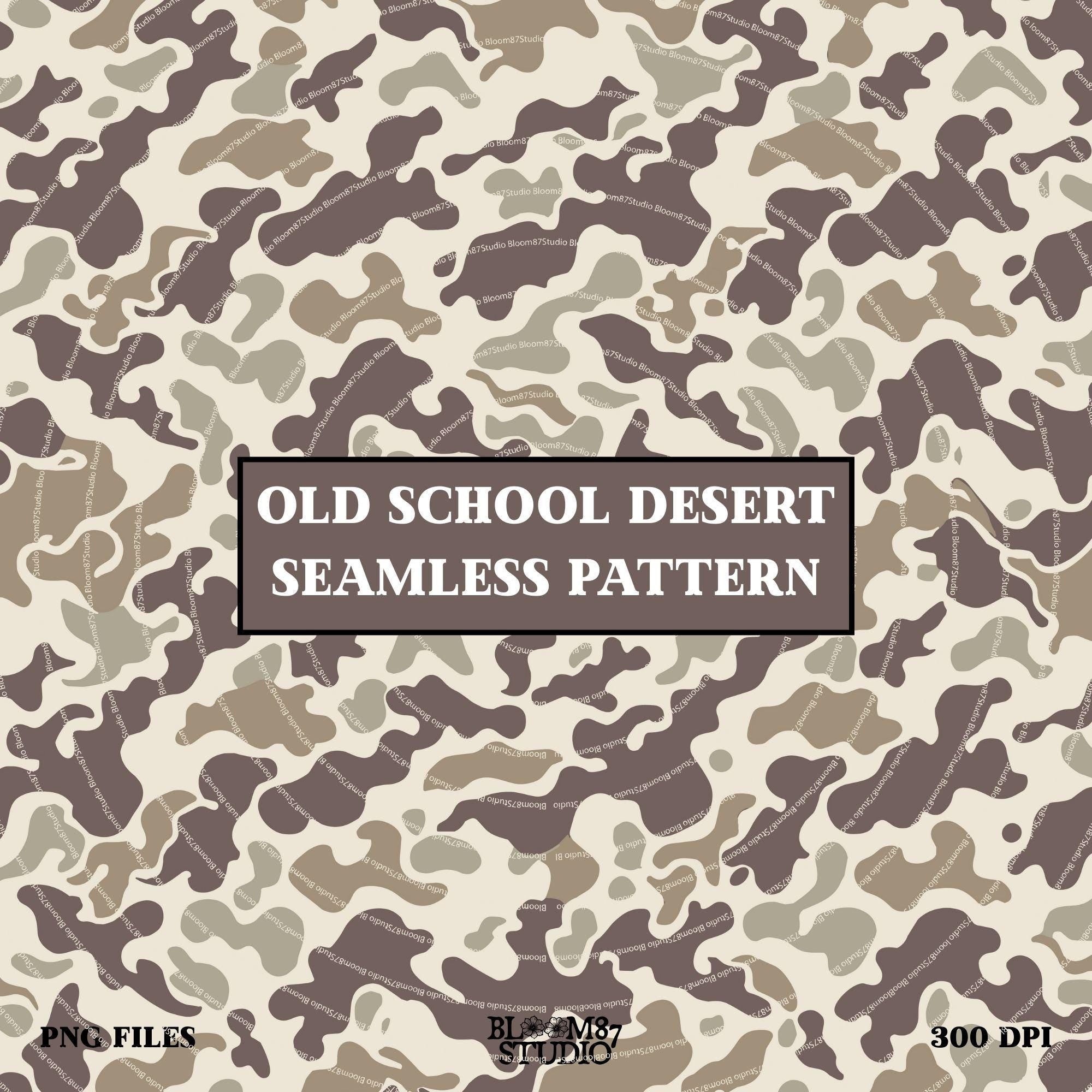 Seamless desert camouflage pattern in tan, beige, and brown tones – military style background for sublimation or digital use.