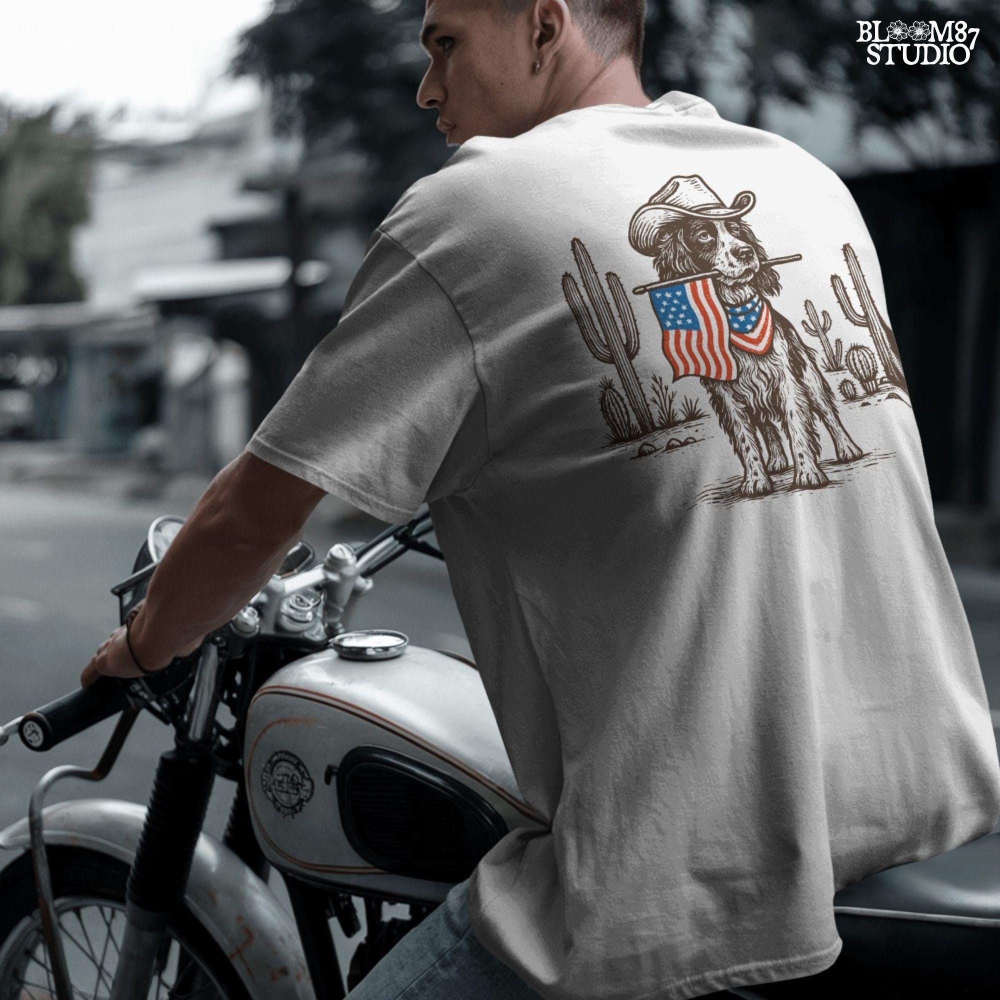 American Pride Pooch - Patriotic PNG for Memorial & Independence Day, Western Sublimations, Cowboy png, Designs Downloads, Shirt Design