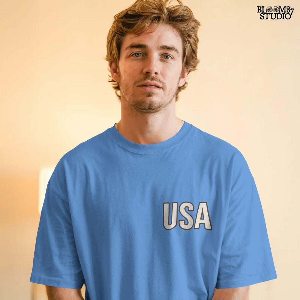 Off-road UTV with American flag driving on a dirt trail, text reads “Land of Adventure” – patriotic outdoor sublimation PNG design.