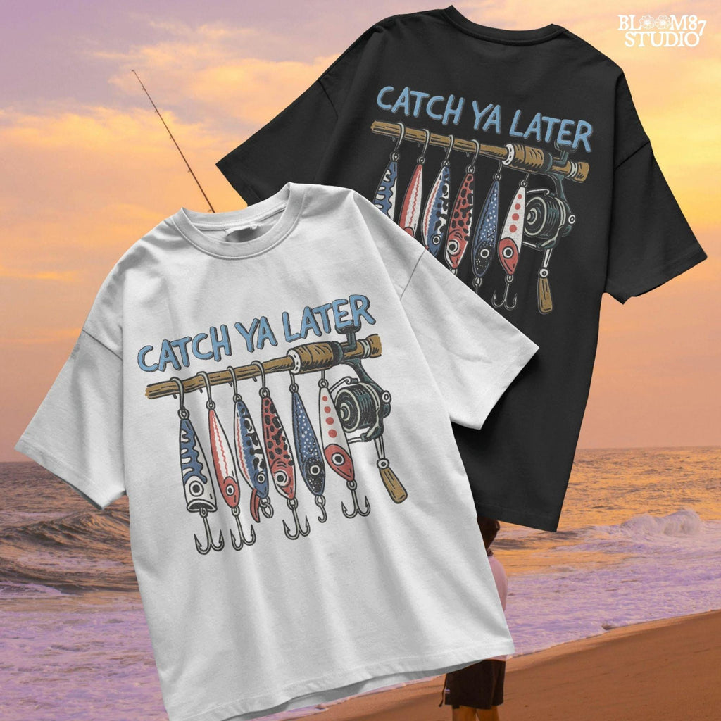 Catch Ya Later Fishing PNG – Patriotic Lure Clipart for Sublimation, Funny Red White Blue Design, Outdoor Summer Fisherman PNG for Dad Shirt