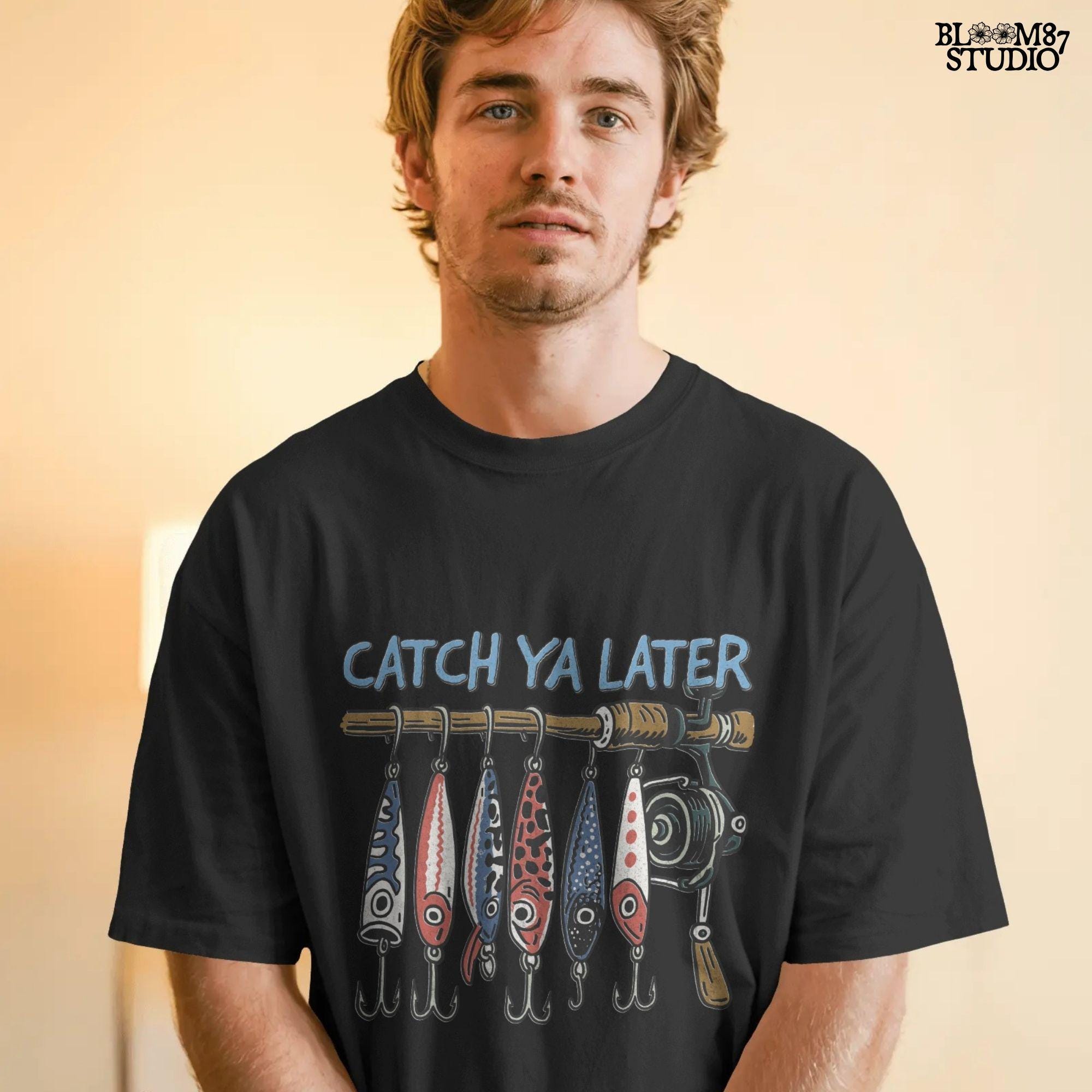 Catch Ya Later Fishing PNG – Patriotic Lure Clipart for Sublimation, Funny Red White Blue Design, Outdoor Summer Fisherman PNG for Dad Shirt