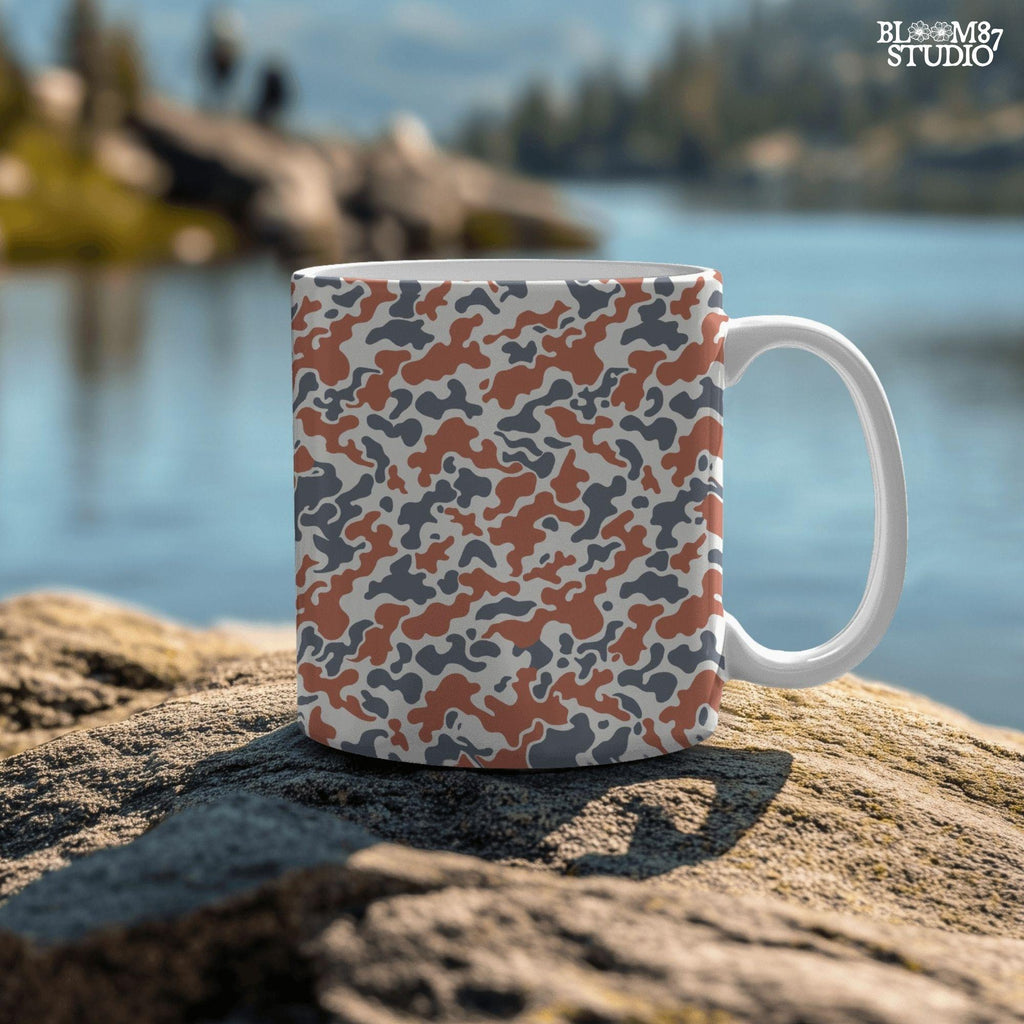 Seamless red, white, and blue camouflage pattern – patriotic USA camo PNG for 4th of July, veterans, or American-themed sublimation.