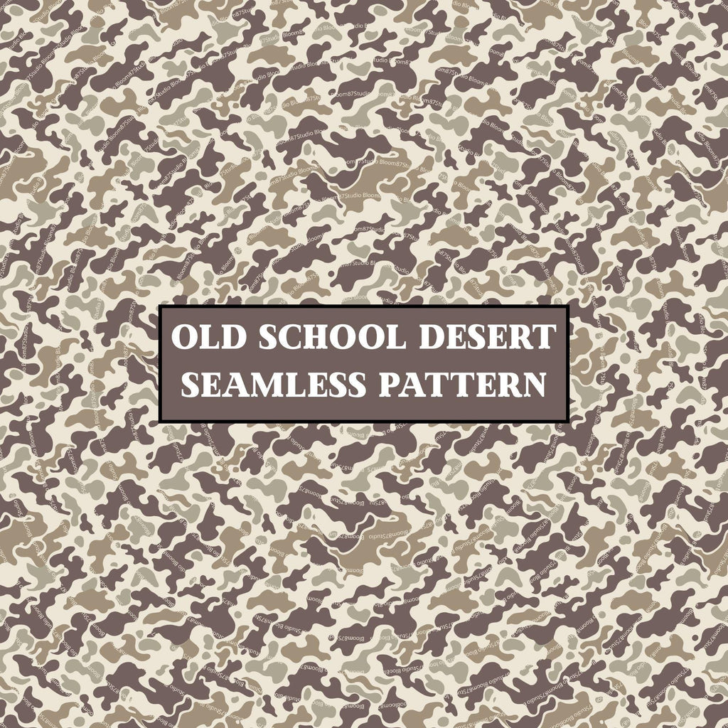 Seamless desert camouflage pattern in tan, beige, and brown tones – military style background for sublimation or digital use.