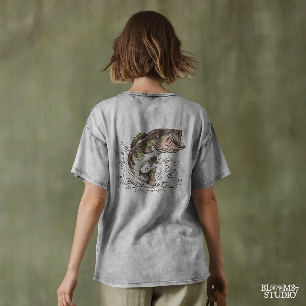 Jumping Bass PNG | Fishing Sublimation Design | Lake Life Outdoors PNG for Shirts, Mugs, Tumblers | Fisherman Gift | Catch of the Day PNG