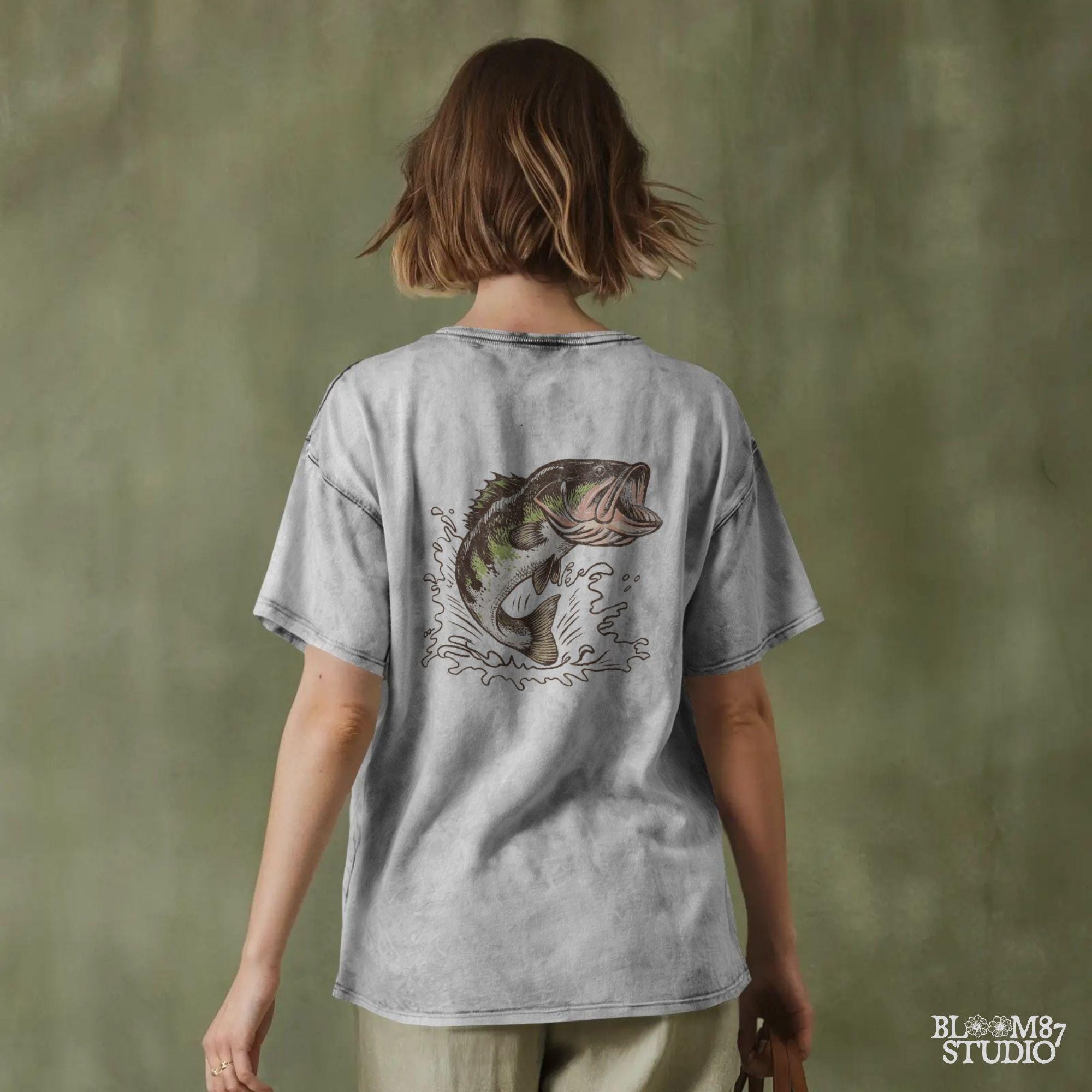 Jumping Bass PNG | Fishing Sublimation Design | Lake Life Outdoors PNG for Shirts, Mugs, Tumblers | Fisherman Gift | Catch of the Day PNG