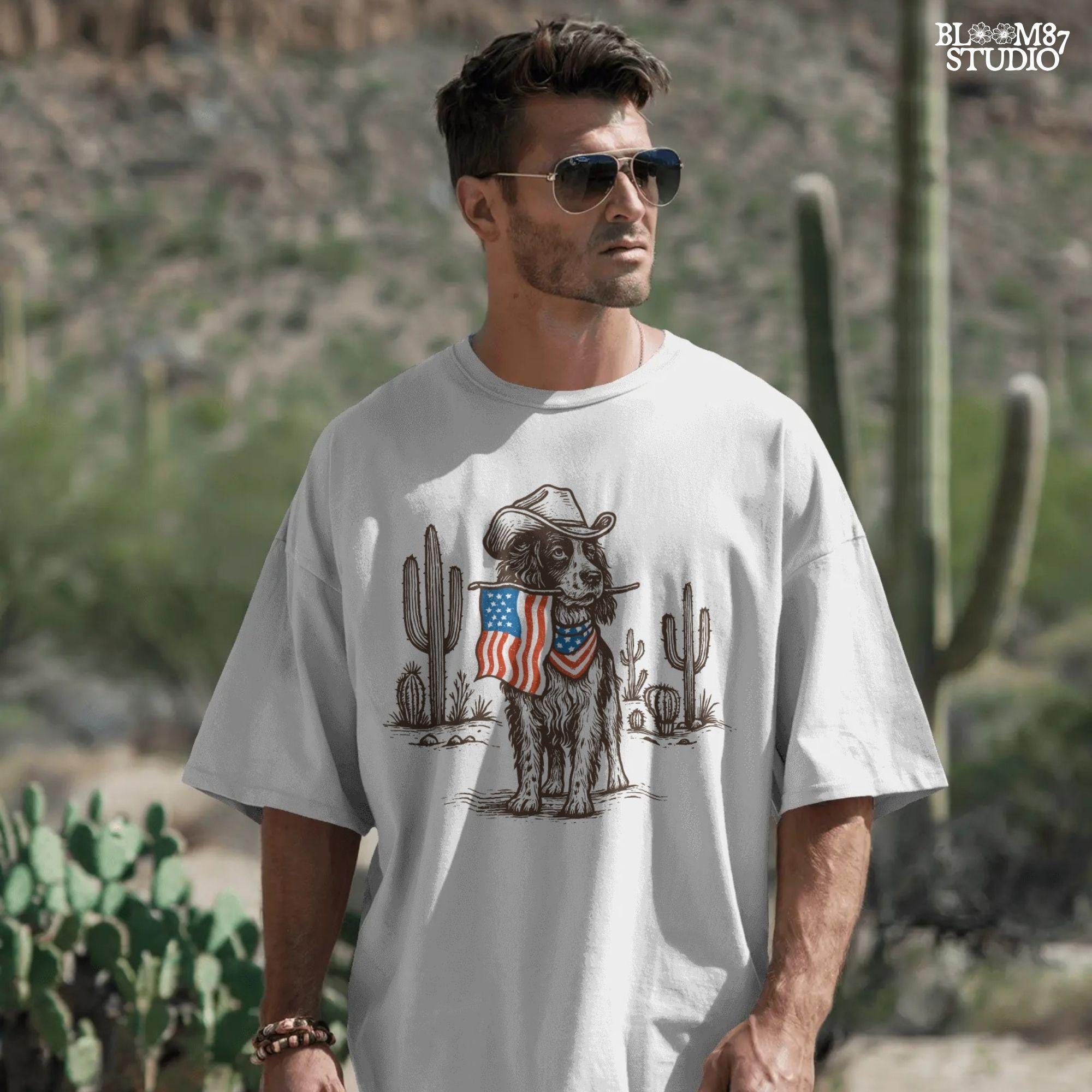 American Pride Pooch - Patriotic PNG for Memorial & Independence Day, Western Sublimations, Cowboy png, Designs Downloads, Shirt Design