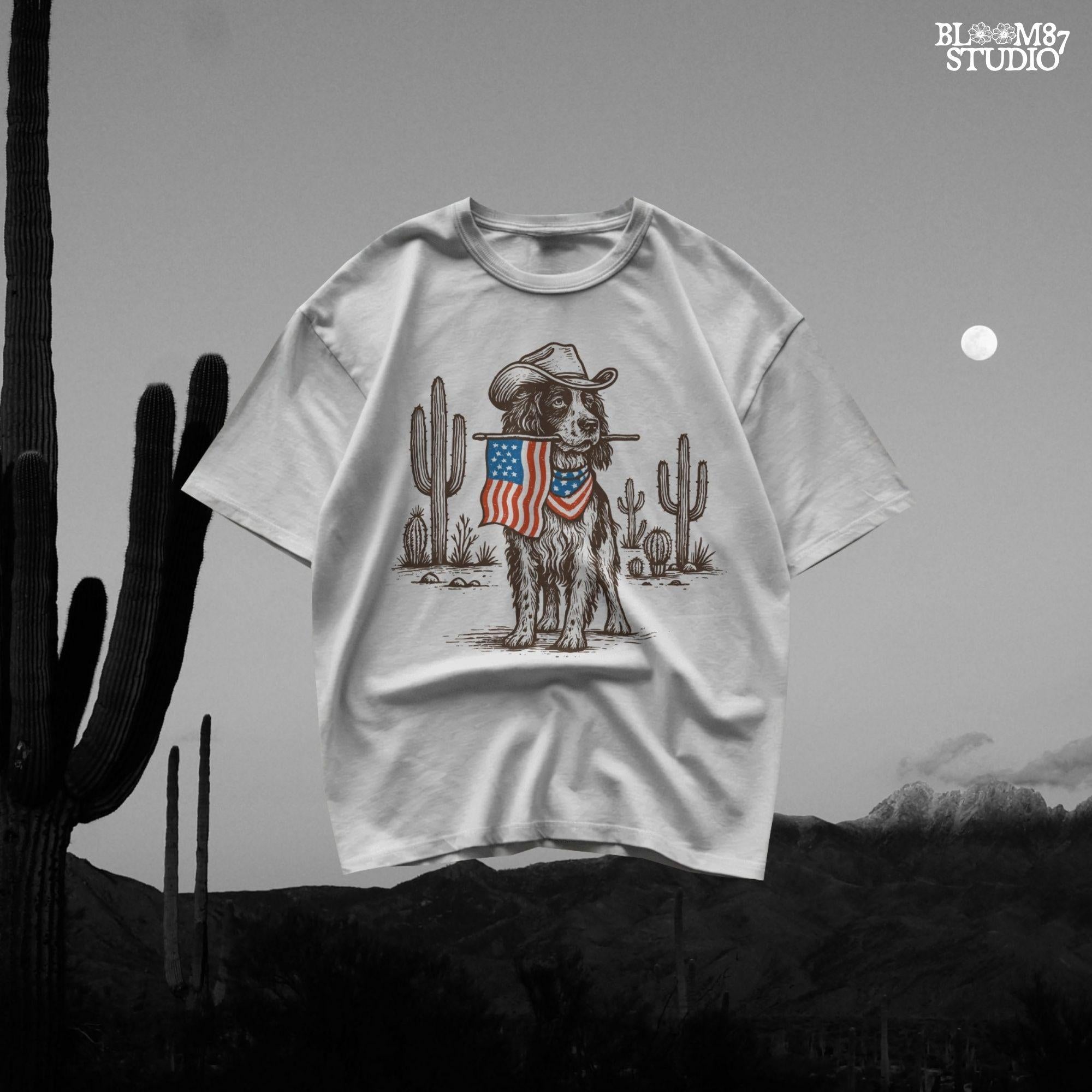 American Pride Pooch - Patriotic PNG for Memorial & Independence Day, Western Sublimations, Cowboy png, Designs Downloads, Shirt Design