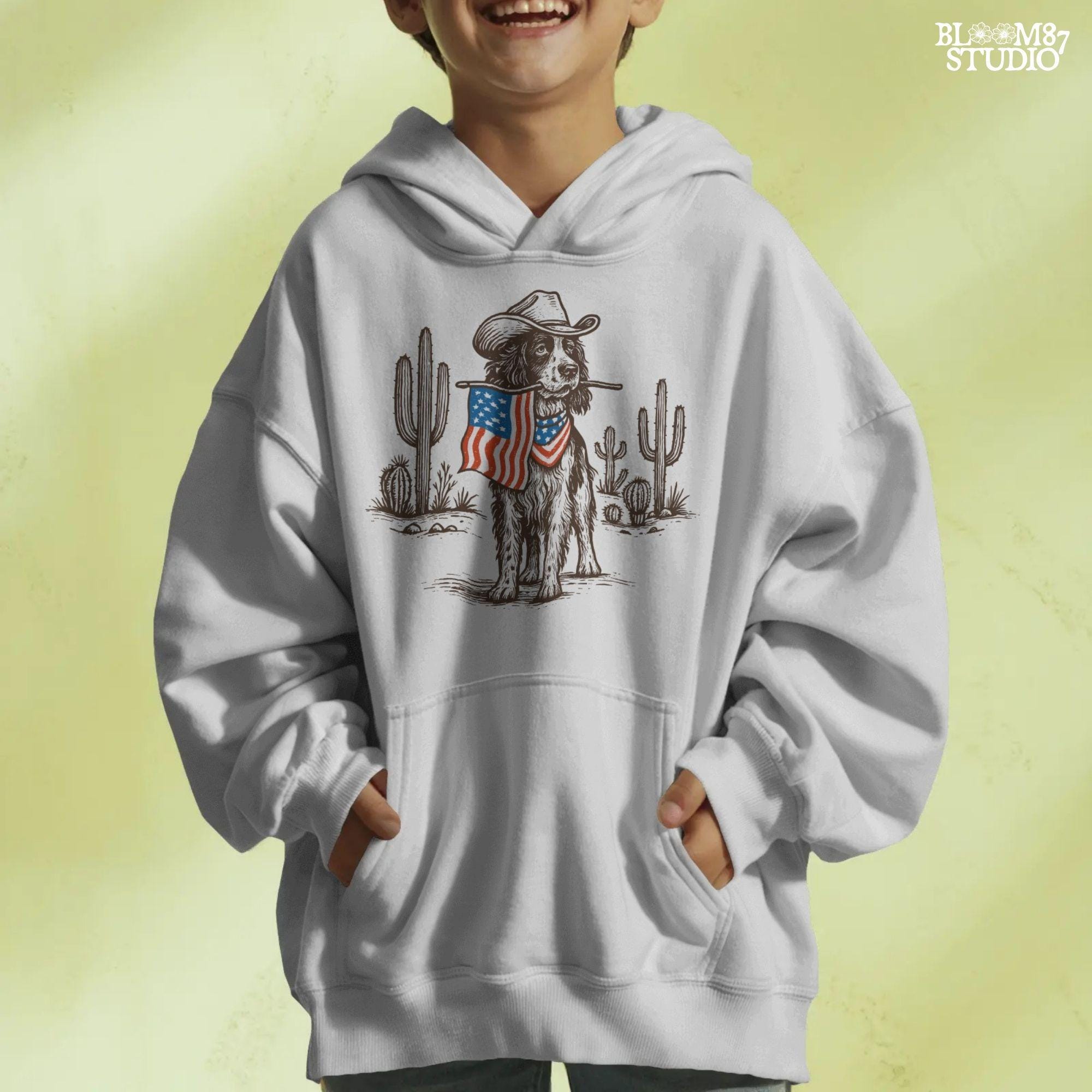 American Pride Pooch - Patriotic PNG for Memorial & Independence Day, Western Sublimations, Cowboy png, Designs Downloads, Shirt Design