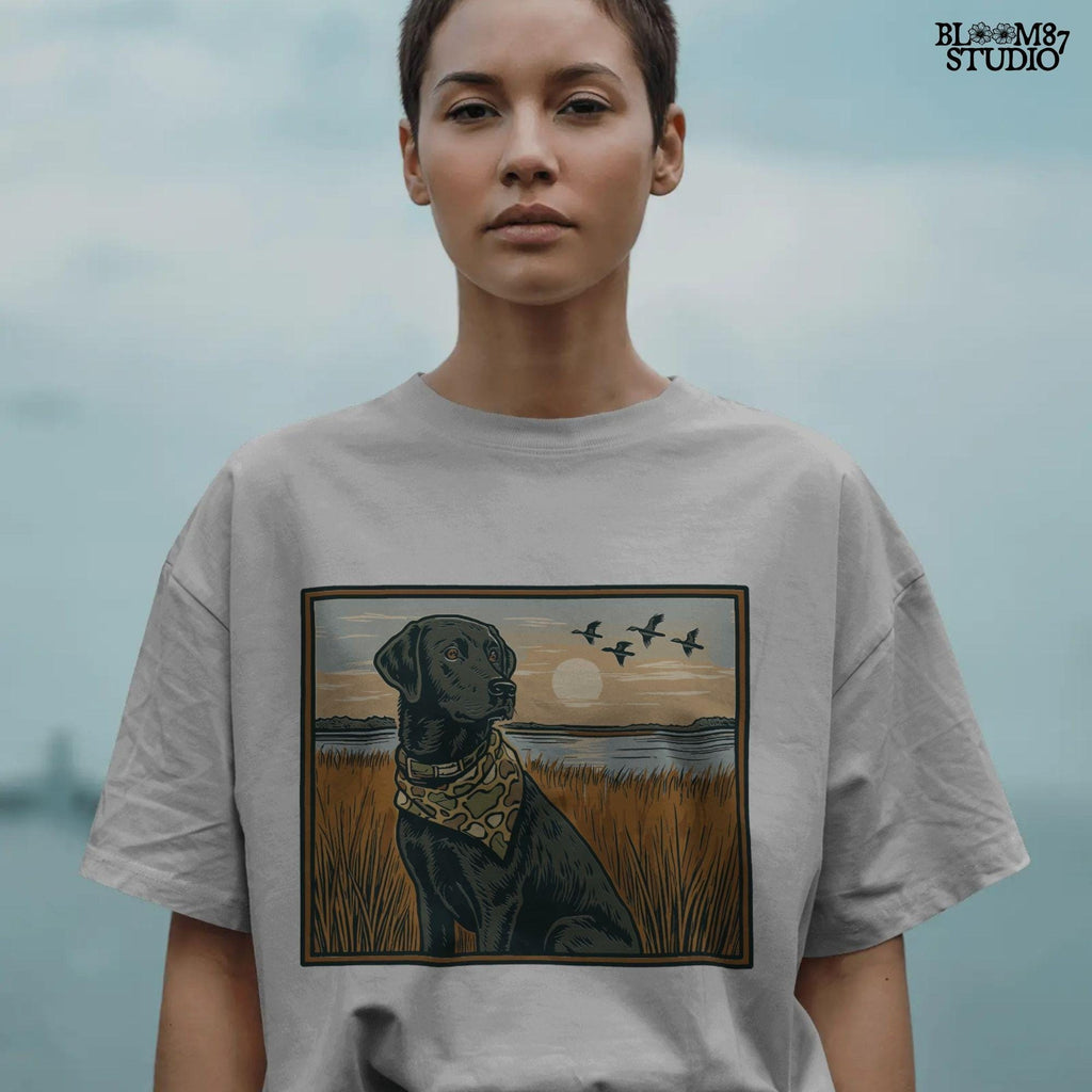 Local Boy Duck Hunting Dog PNG, Black Lab Marsh Sunset Sublimation, Camo Bandana Hunting Dog PNG, Southern Outdoor Dog PNG,Waterfowl Dog Png