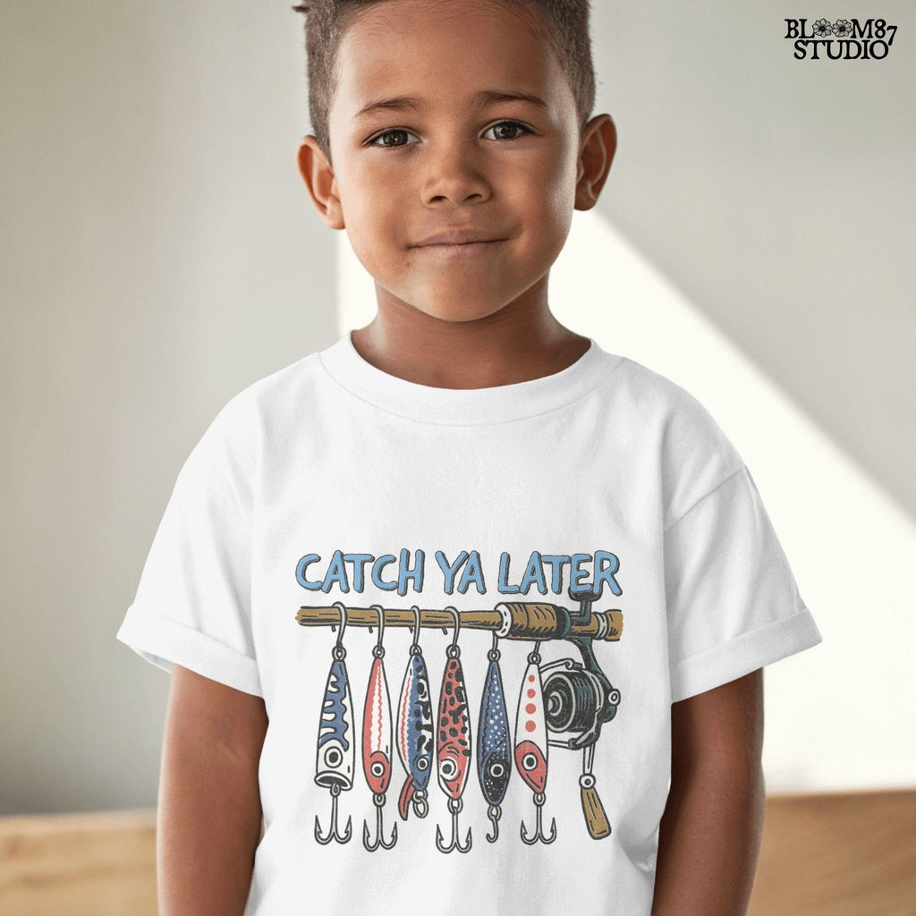 Catch Ya Later Fishing PNG – Patriotic Lure Clipart for Sublimation, Funny Red White Blue Design, Outdoor Summer Fisherman PNG for Dad Shirt