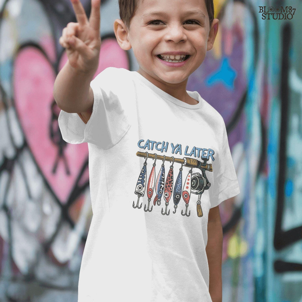 Catch Ya Later Fishing PNG – Patriotic Lure Clipart for Sublimation, Funny Red White Blue Design, Outdoor Summer Fisherman PNG for Dad Shirt