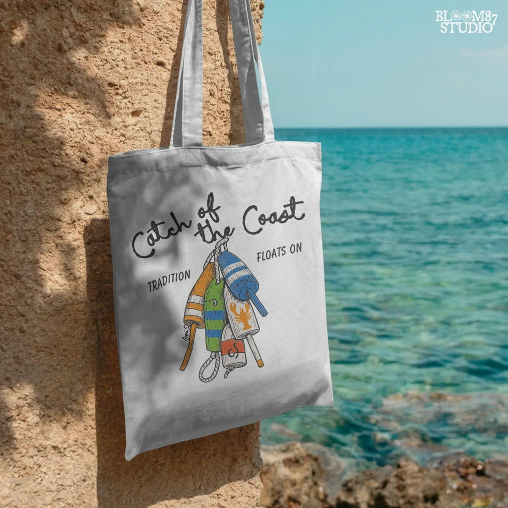 Colorful hand-drawn sublimation PNG of coastal lobster fishing buoys with rope, perfect for beach house crafts, nautical decor, or summer apparel.