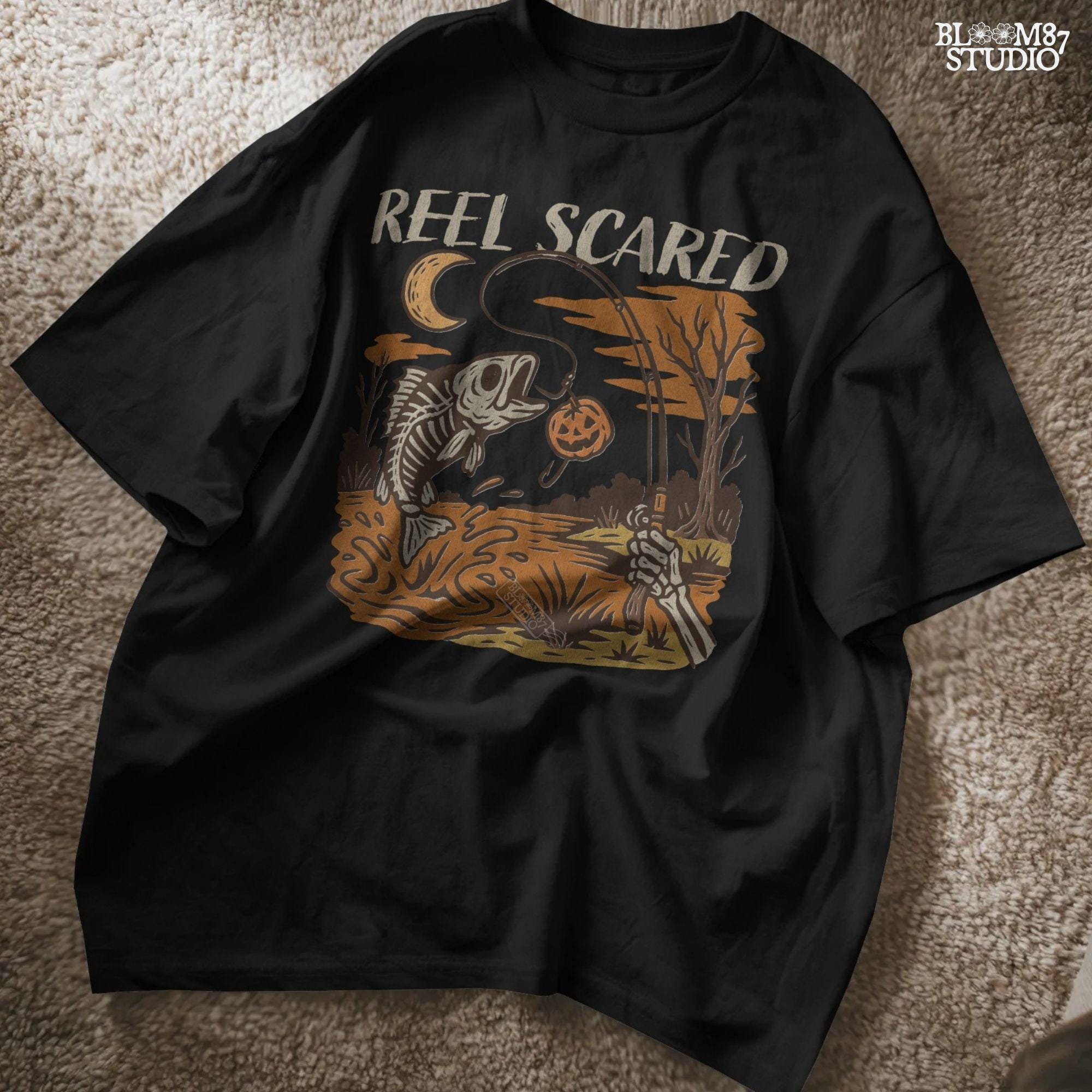 Funny sublimation PNG of a turkey surrounded by jack-o’-lanterns, bats, and a spooky full moon, perfect for Halloween and Thanksgiving crafts