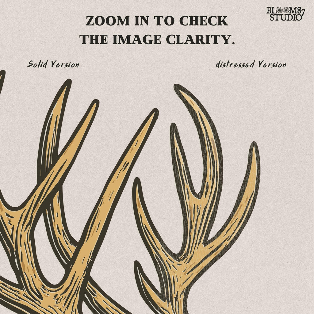 Deer mount PNG with large antlers and the phrase “Rack ’Em Up,” ideal for rustic hunting sublimation and fall country shirt designs.