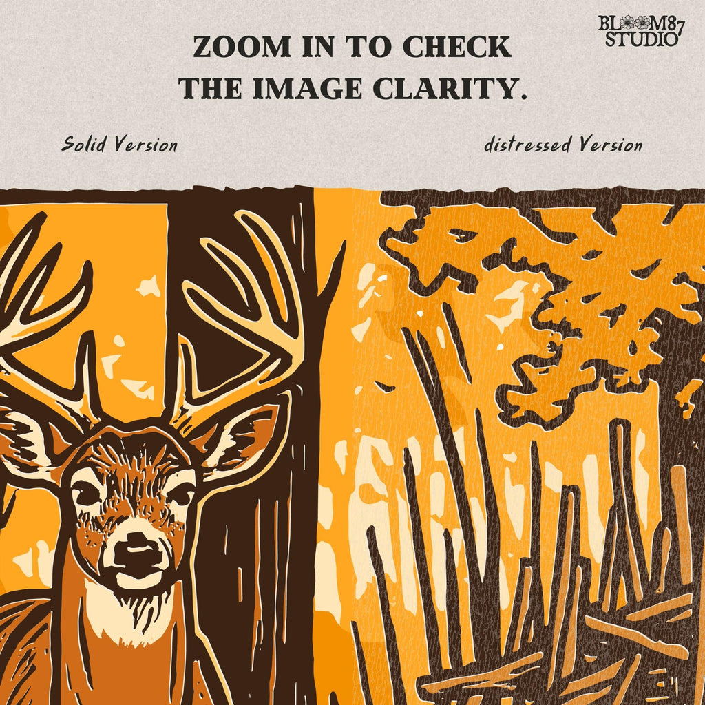 Fall Deer & Pumpkins PNG: Rustic Autumn Sublimation Design (Digital Download