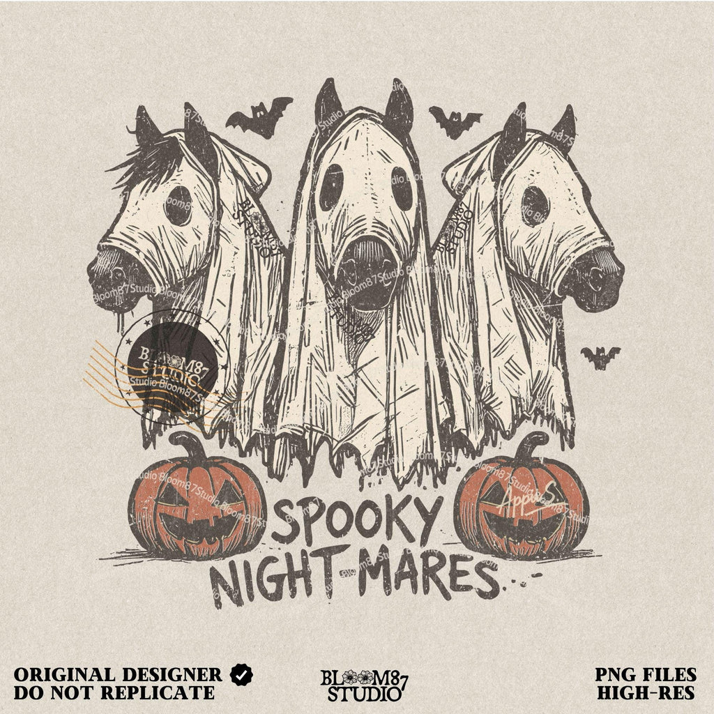 Ghost Horses PNG, Halloween Horse Png, Horse Lover Png, Funny Horse Png, Funny Halloween Png, Fall Png, Spooky Season Png, Instant Download