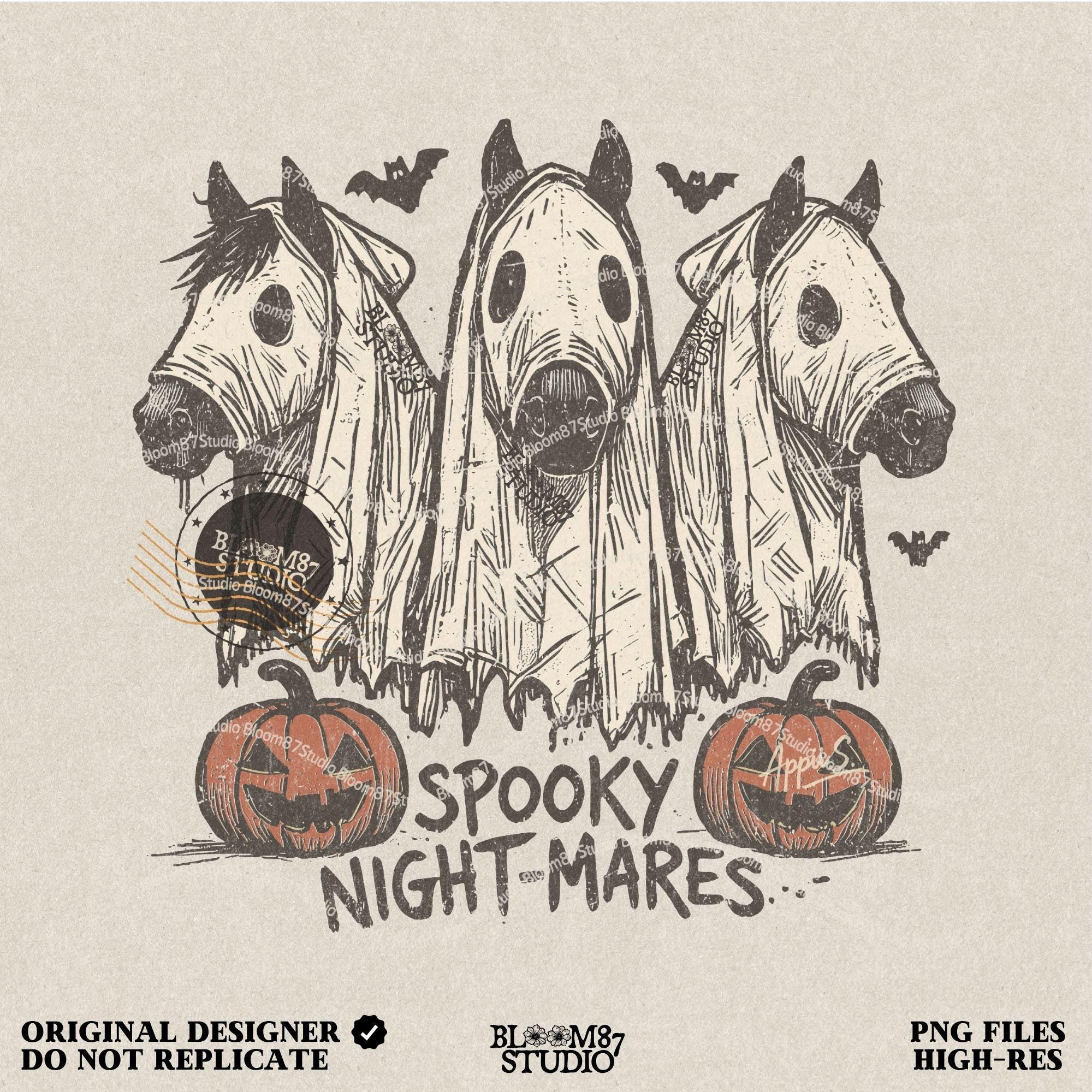 Ghost Horses PNG, Halloween Horse Png, Horse Lover Png, Funny Horse Png, Funny Halloween Png, Fall Png, Spooky Season Png, Instant Download