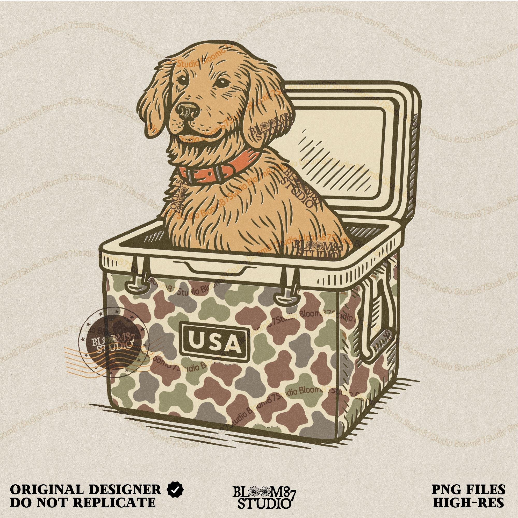 Rustic hunting design with two hunters, a truck, and a buck in the bed. Tagged and Loaded quote for deer season and outdoor graphics.