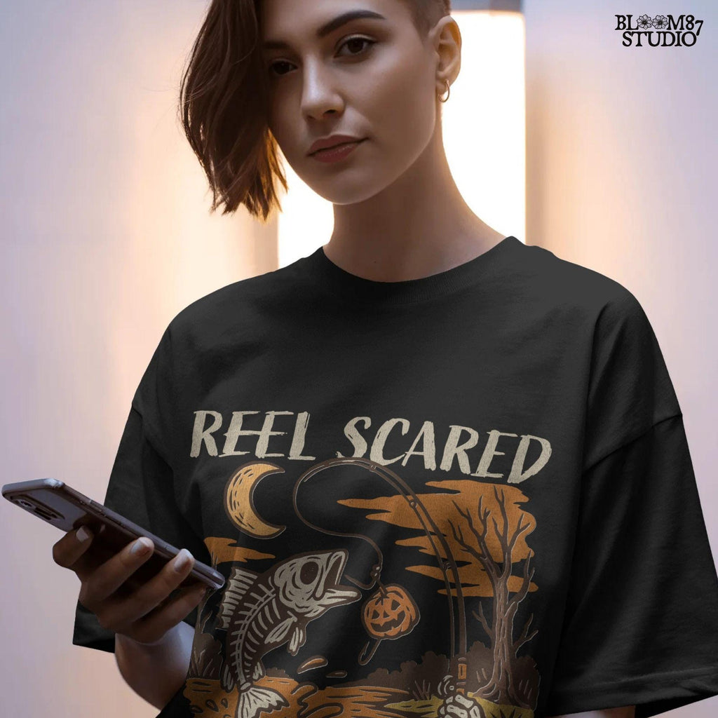 Funny sublimation PNG of a turkey surrounded by jack-o’-lanterns, bats, and a spooky full moon, perfect for Halloween and Thanksgiving crafts