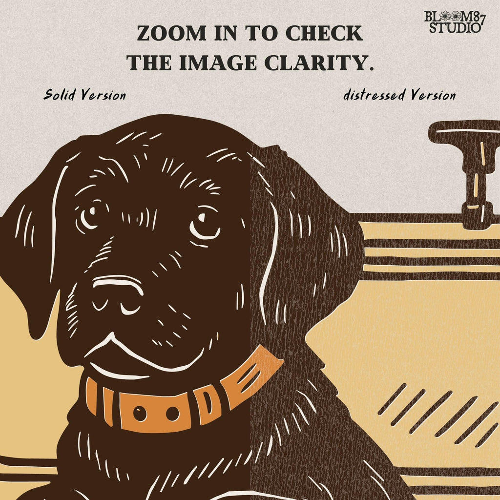 Black Labrador retriever sitting in a cooler with a pumpkin, Halloween sublimation PNG design for dog lovers, seasonal crafts, and apparel.