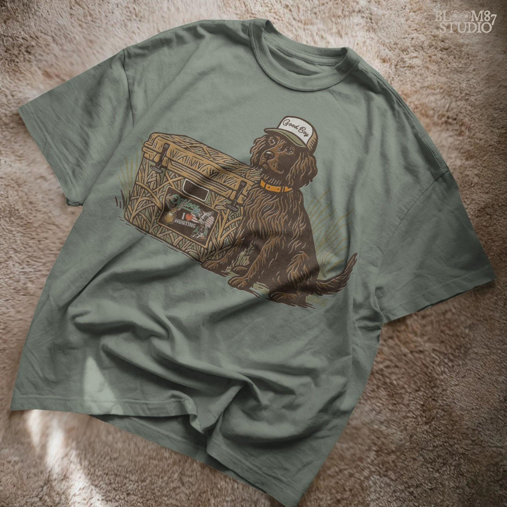 Boykin Spaniel Hunting Dog PNG | Camo Cooler Sublimation Design | Southern Outdoor Dog Clipart for Camping & Fishing Tumbler, Shirt, Mug