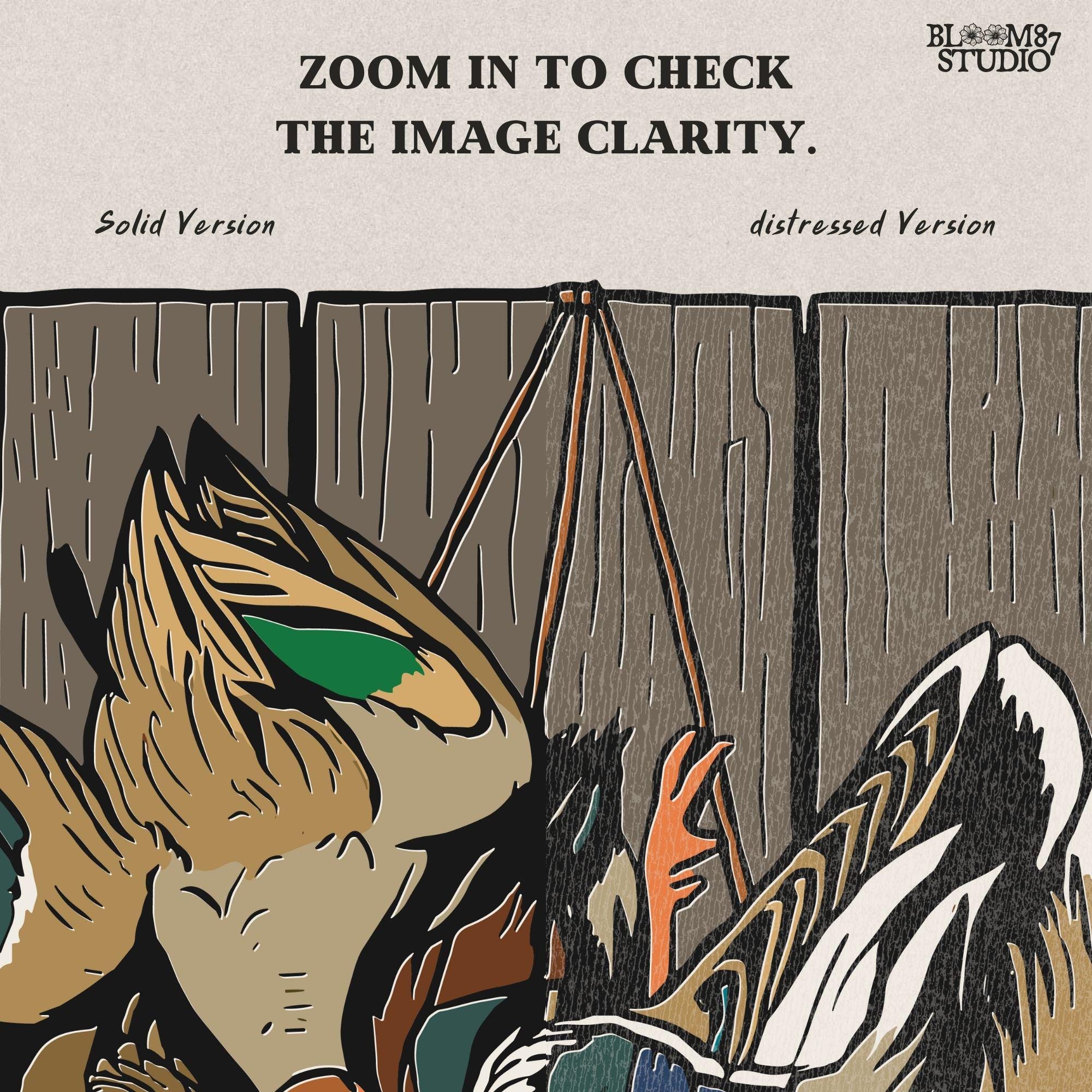 Realistic illustration of mallard drake and hen ducks hanging on rustic wooden planks, waterfowl hunting PNG sublimation design