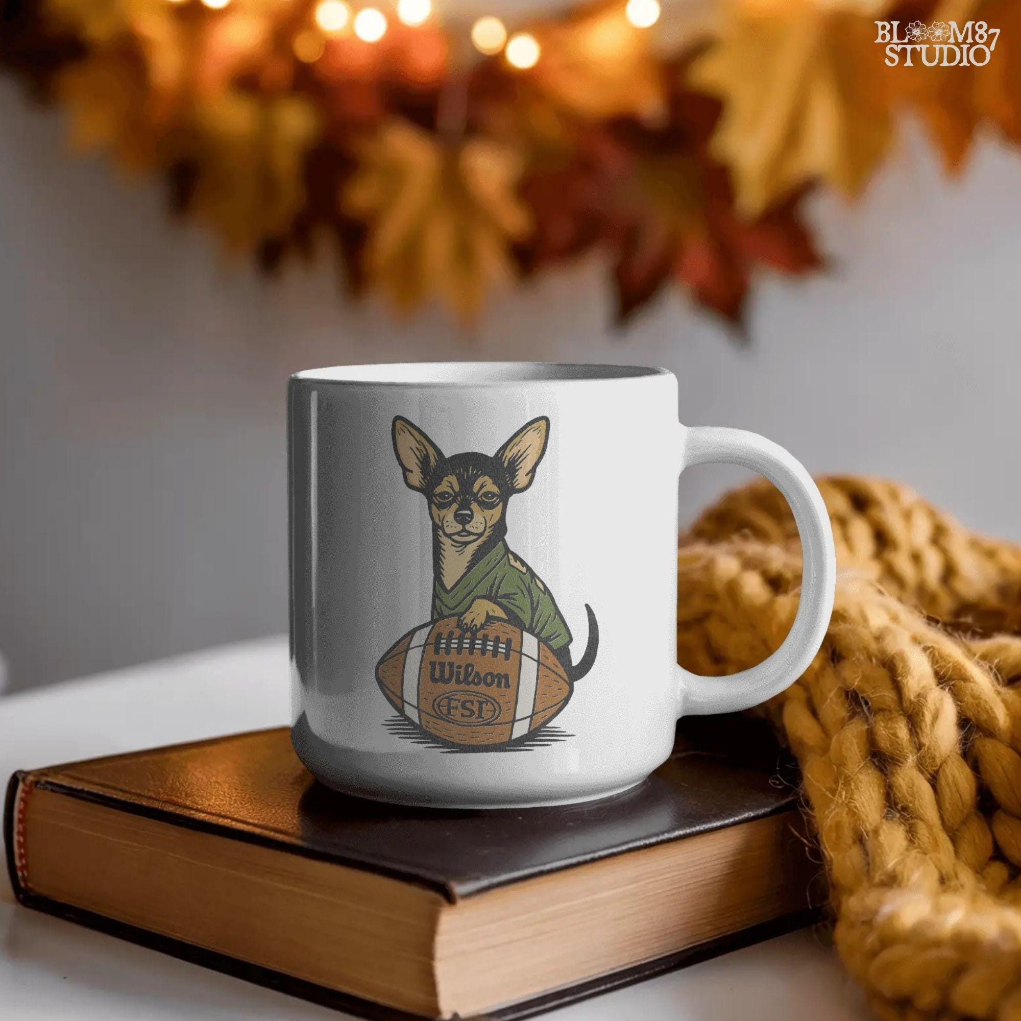 Chihuahua Football PNG: Game Day Dog Design (Digital Download)