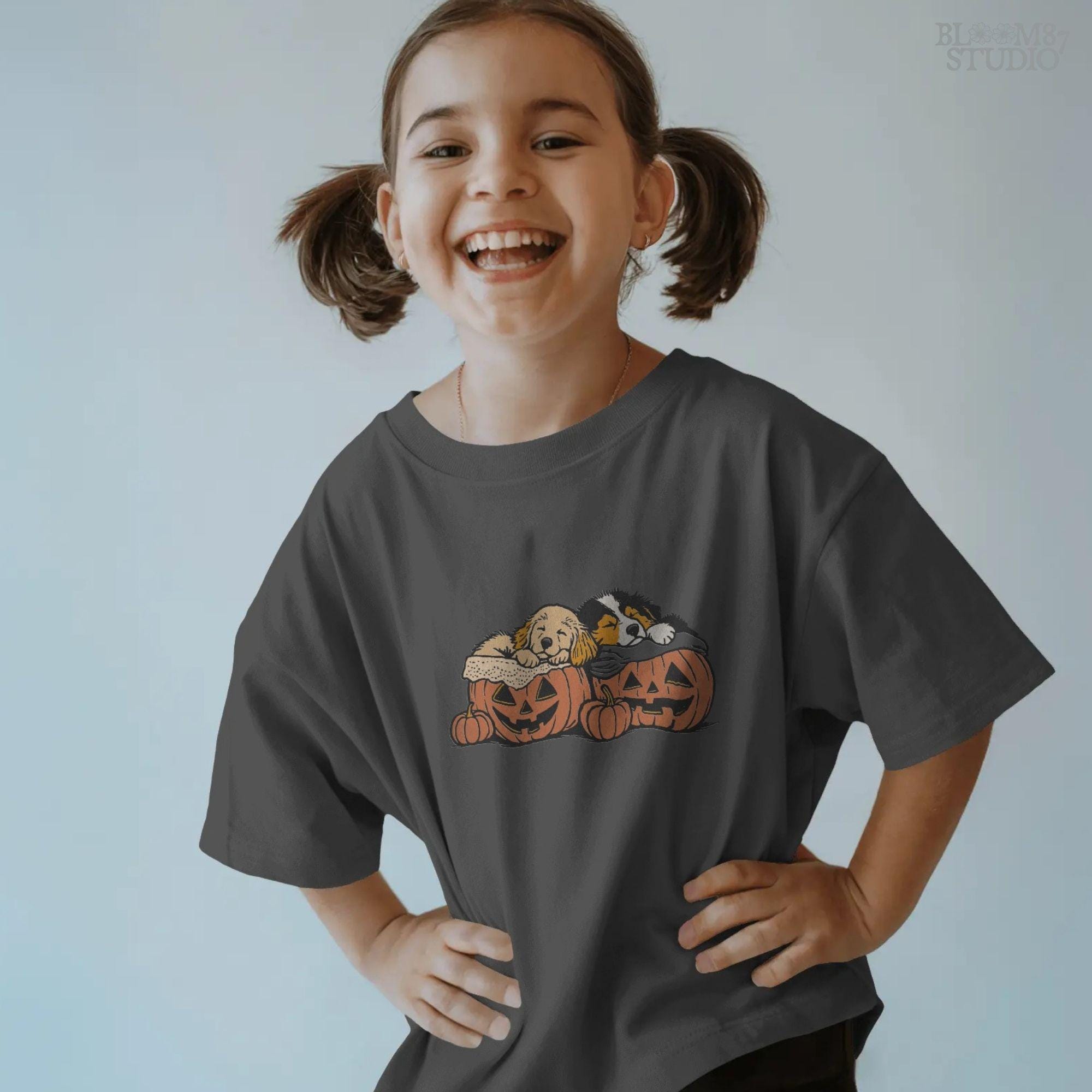 Solid version: "Two puppies sleeping inside jack o lantern pumpkins, Halloween sublimation PNG, cute dog clipart solid version"

Distressed version: "Halloween puppies in carved pumpkins, sublimation PNG design, vintage distressed style clipart"