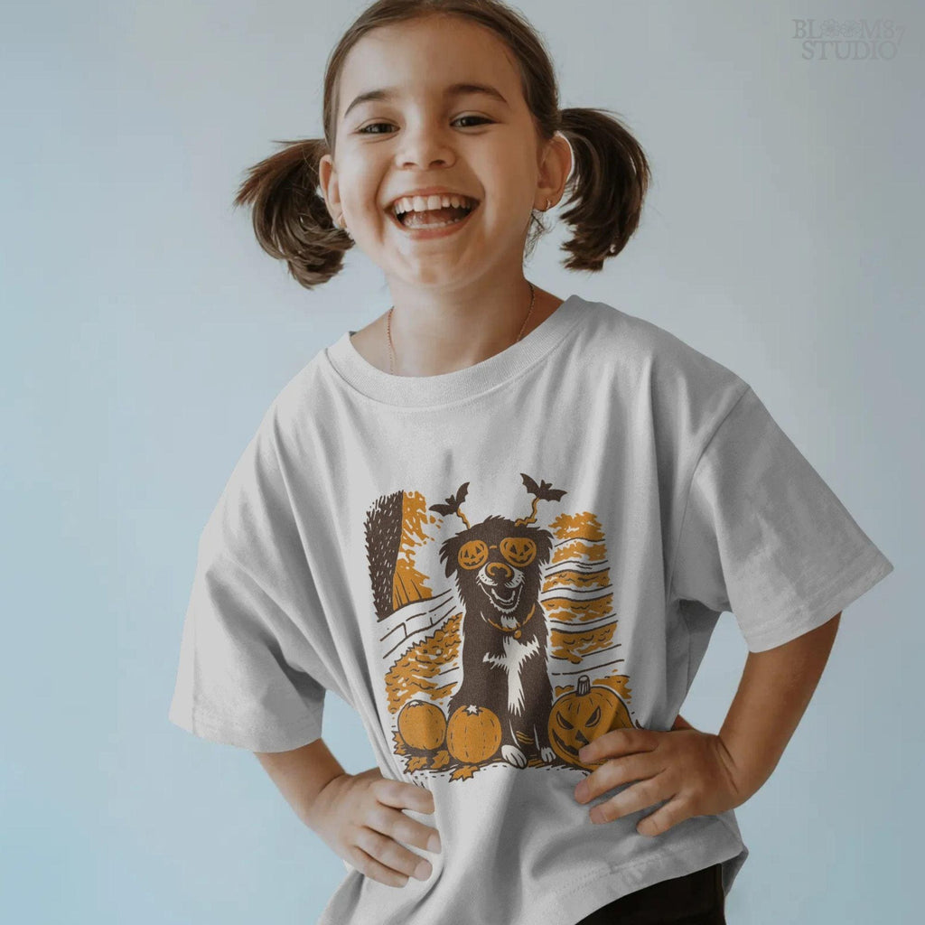 Solid version: "Halloween dog sublimation PNG puppy with pumpkin glasses bats headband and pumpkins solid style"

Distressed version: "Halloween puppy with jack o lantern glasses and pumpkins sublimation PNG design vintage distressed style"