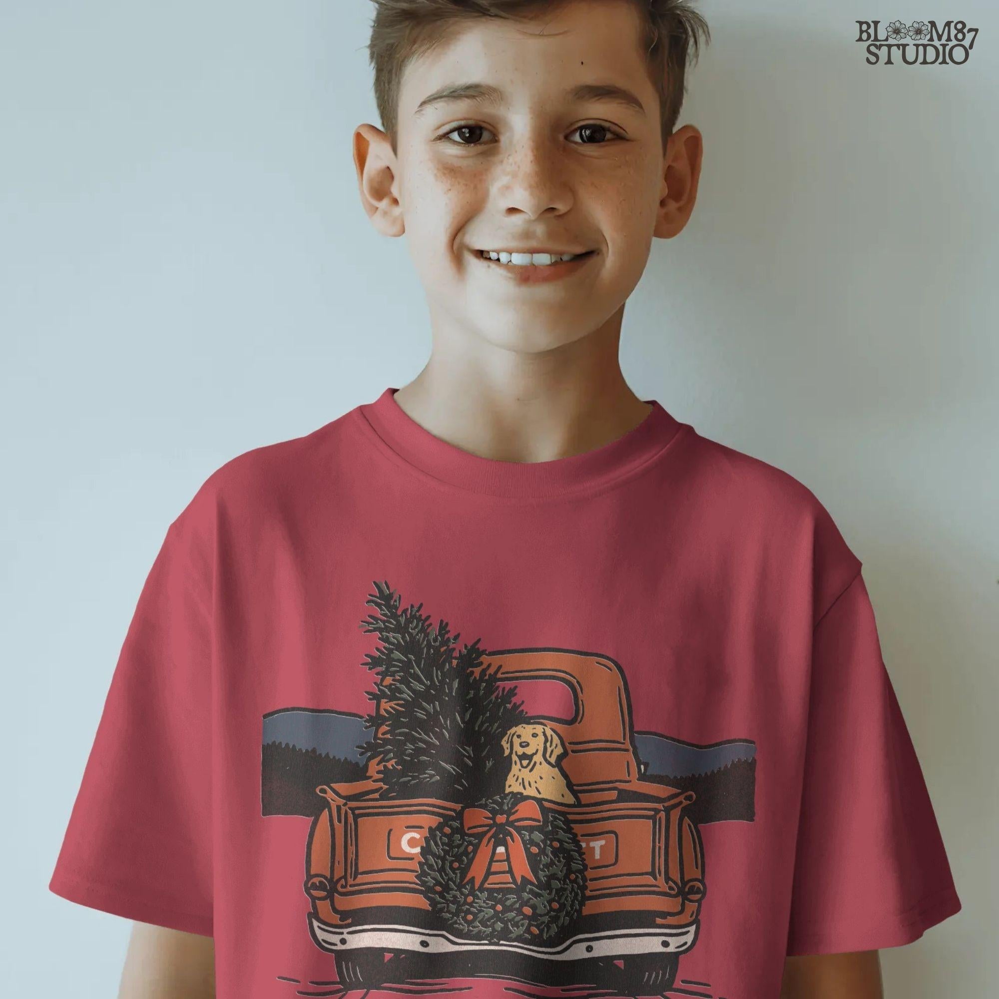 Solid version: "Christmas truck sublimation PNG with vintage red pickup carrying tree dog and wreath, farmhouse holiday design solid style"

Distressed version: "Vintage red truck with dog and Christmas tree sublimation PNG, rustic farmhouse holiday clipart distressed style"