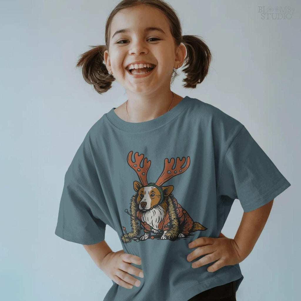 Solid version: "Christmas Corgi sublimation PNG dog in reindeer costume with holiday lights festive clipart solid style"

Distressed version: "Corgi Christmas dog in reindeer outfit with lights sublimation PNG rustic festive clipart distressed style"