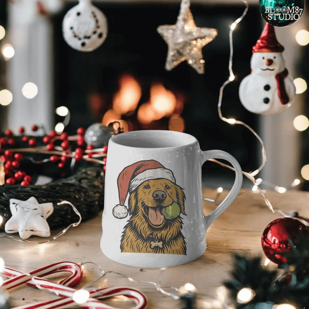 Solid version: "Christmas Golden Retriever sublimation PNG dog in Santa hat holding tennis ball festive holiday clipart solid style"

Distressed version: "Golden Retriever Christmas dog in Santa hat with tennis ball sublimation PNG rustic festive clipart distressed style"