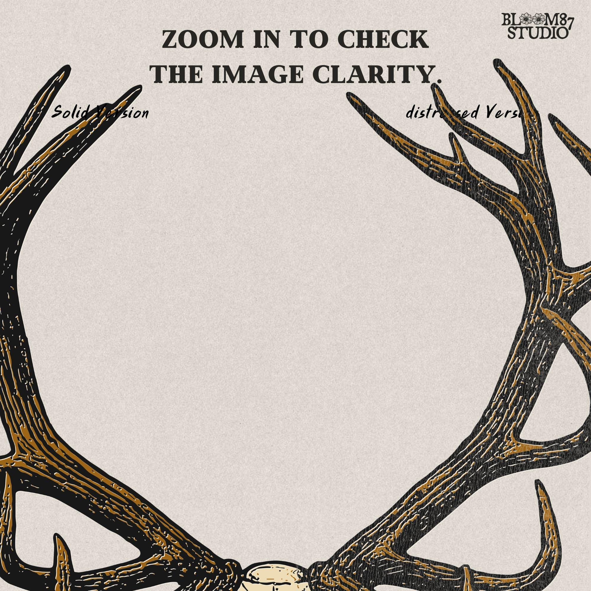 Solid version: "Deer skull sublimation PNG with large antlers rustic hunting lodge wall art solid design"

Distressed version: "Distressed deer skull sublimation PNG with antlers rustic western hunting clipart vintage style"