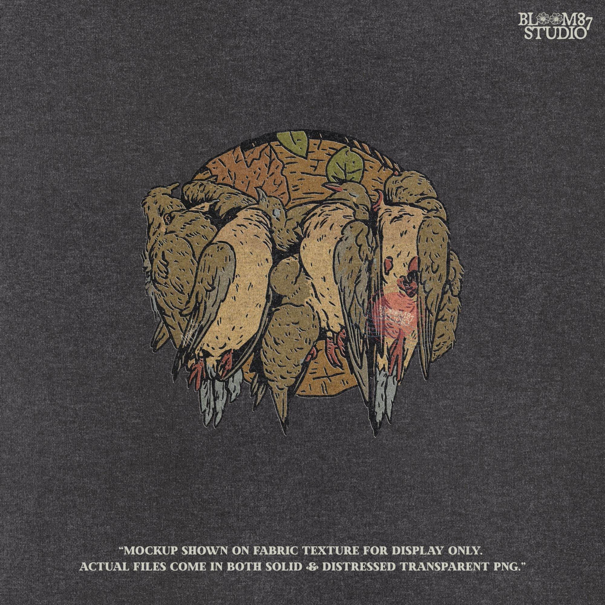 Solid version: "Dove hunting basket sublimation PNG with detailed game birds rustic country hunting clipart solid design"

Distressed version: "Distressed dove hunting basket sublimation PNG with rustic game birds clipart for country hunting crafts"