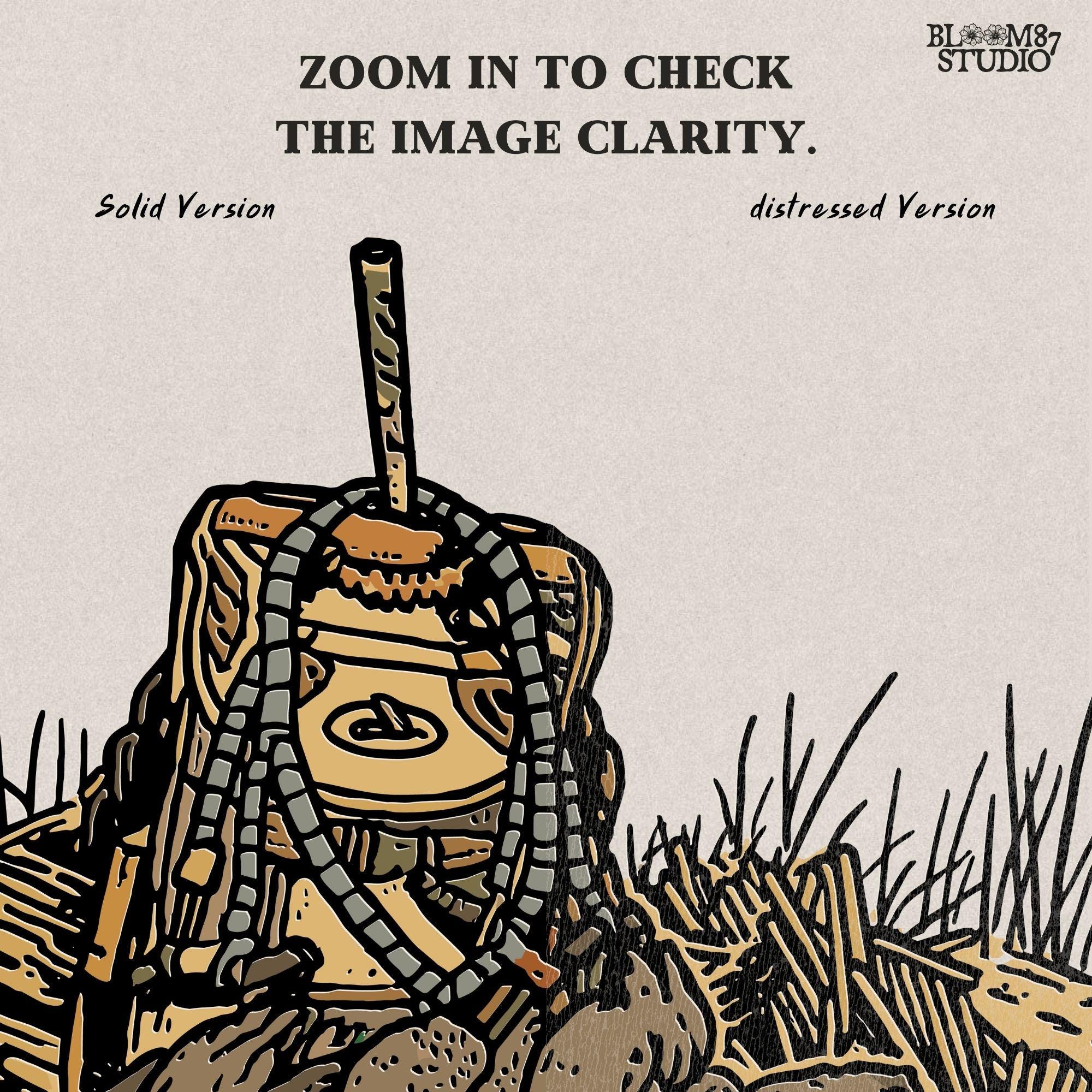 Solid Version:
Vintage illustration of a hunting backpack with several ducks hanging around it, rustic sublimation PNG for lodge decor and outdoor hunting art.

Distressed Version:
Distressed hunting scene showing a backpack with multiple ducks displayed, ideal for rustic sublimation projects and masculine cabin designs.