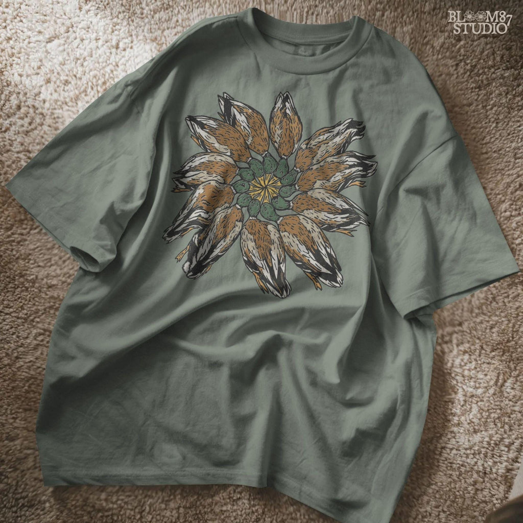 Solid version:
“Harvested ducks arranged in a circle graphic – duck hunting sublimation PNG for rustic lodge décor and outdoor crafts”

Distressed version:
“Vintage distressed sublimation PNG of hunted ducks displayed in circular pattern – rustic hunting lodge and fall season design”