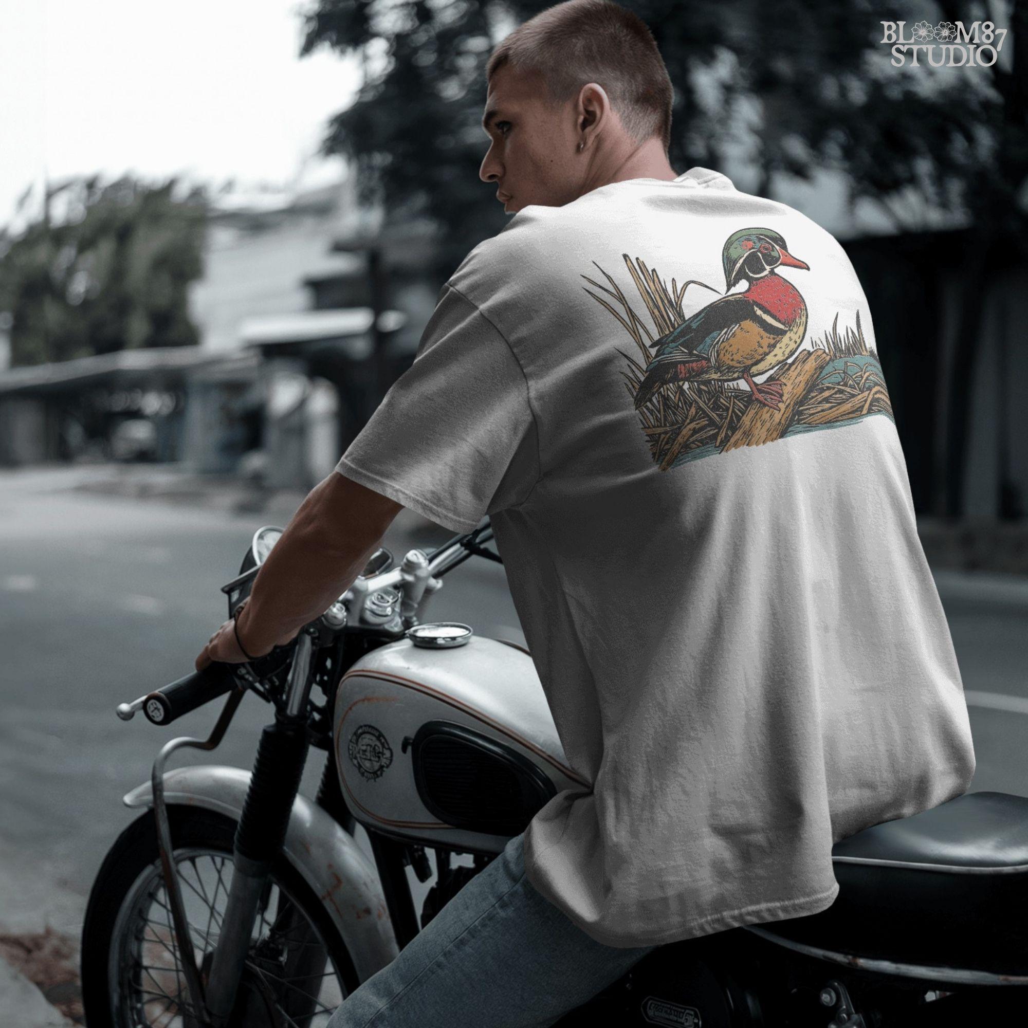 Solid version:
“Wood duck perched on log with marsh grass background – waterfowl sublimation PNG for hunting shirts and rustic cabin crafts”

Distressed version:
“Vintage distressed sublimation PNG of wood duck on log with marsh grass – rustic hunting and fall outdoor craft design”