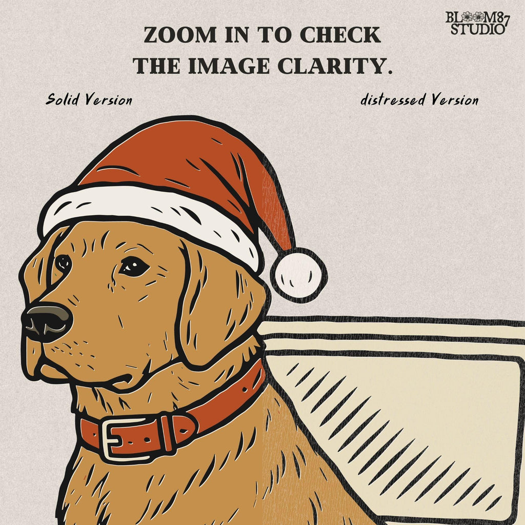 Solid version:
“Yellow lab dog wearing Santa hat sitting inside Christmas cooler box – holiday sublimation PNG for festive crafts and pet lover gifts”

Distressed version:
“Vintage distressed PNG of yellow lab with Santa hat in Christmas cooler – festive sublimation design for winter crafts and holiday décor”