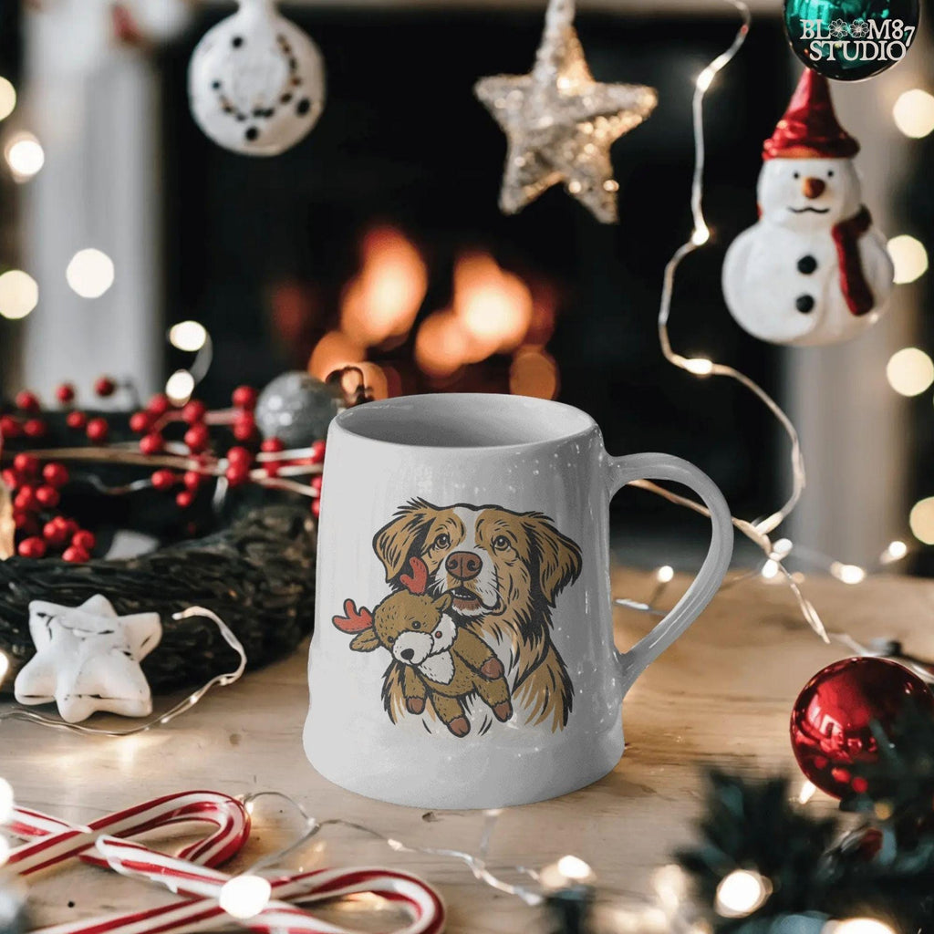 Solid Version: "Cute dog holding a plush reindeer toy, festive Christmas PNG design with holiday theme, sublimation graphic for shirts, mugs, and crafts"
Distressed Version: "Vintage distressed PNG of Christmas dog with reindeer toy, rustic sublimation artwork for holiday t-shirts, mugs, ornaments, and DIY gifts"