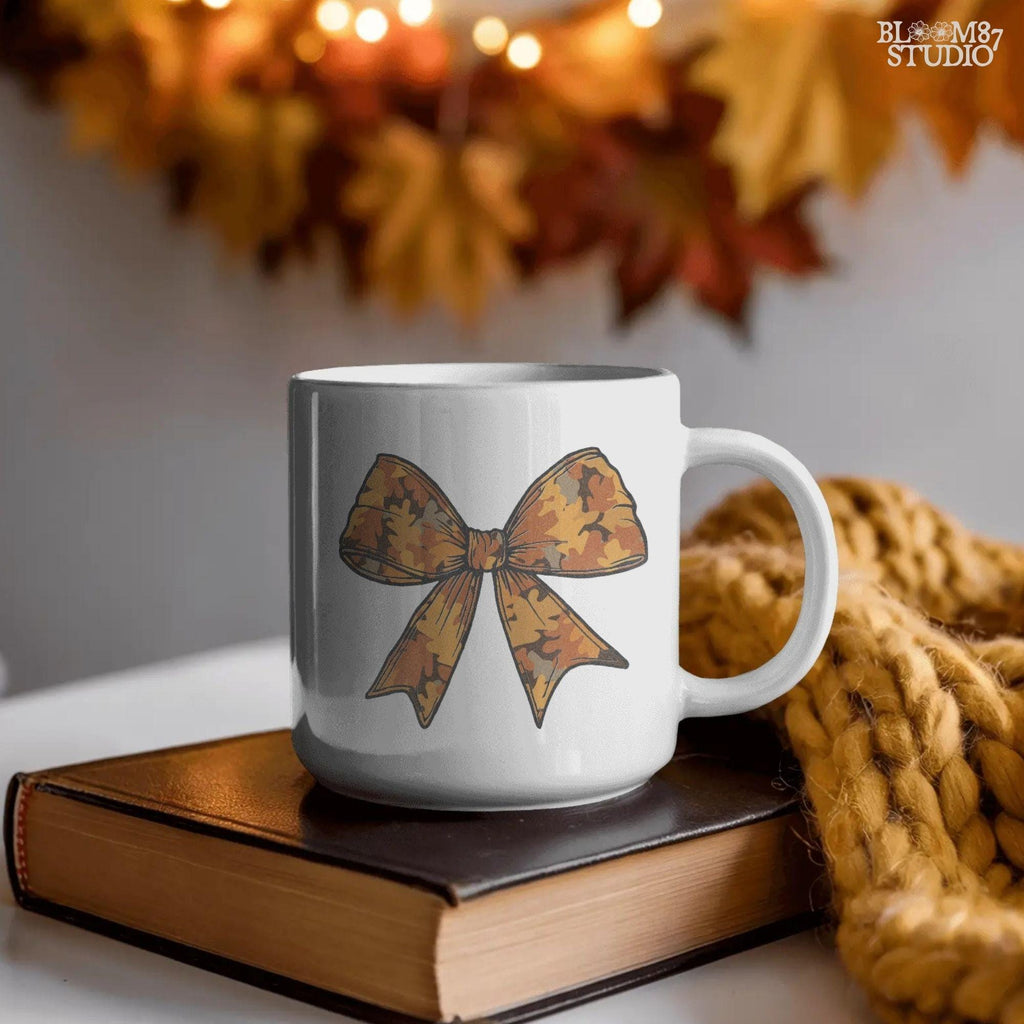 Solid version: "Fall bow sublimation PNG with autumn leaves pattern in orange and brown, ribbon clipart solid style"

Distressed version: "Autumn bow sublimation PNG with leaves pattern, vintage distressed ribbon design for fall crafts"