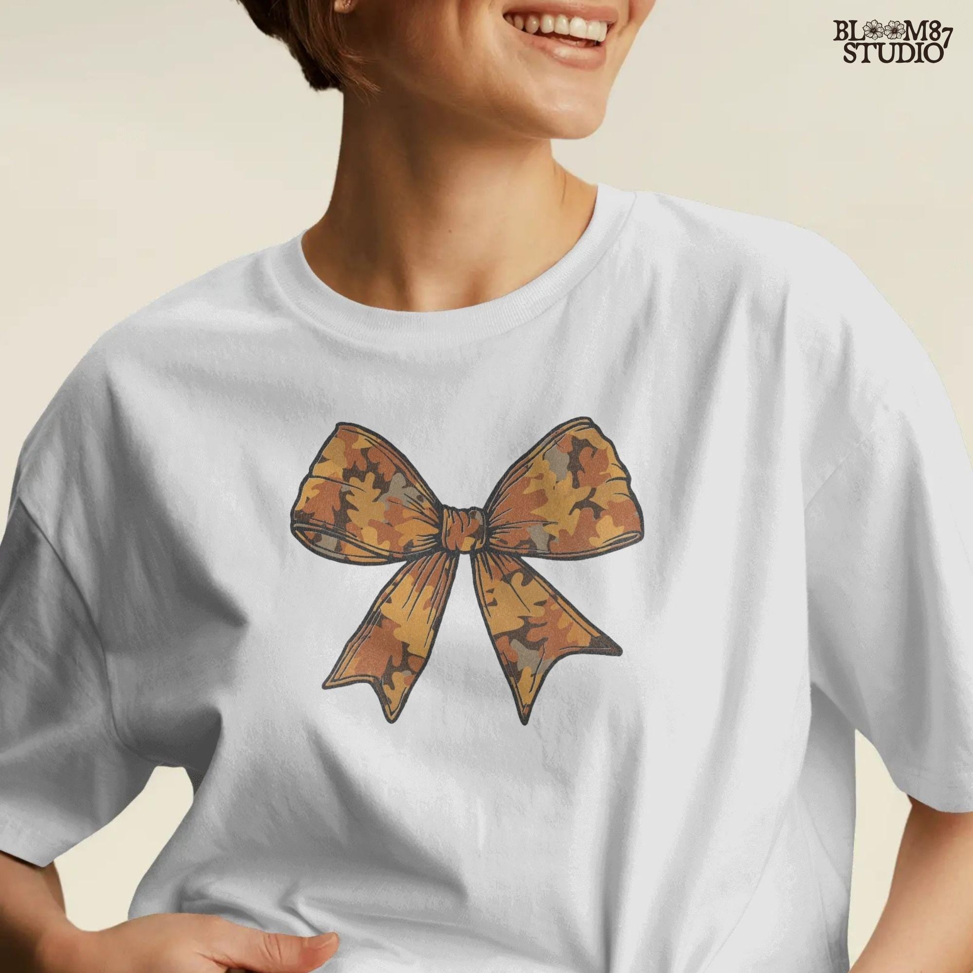 Solid version: "Fall bow sublimation PNG with autumn leaves pattern in orange and brown, ribbon clipart solid style"

Distressed version: "Autumn bow sublimation PNG with leaves pattern, vintage distressed ribbon design for fall crafts"
