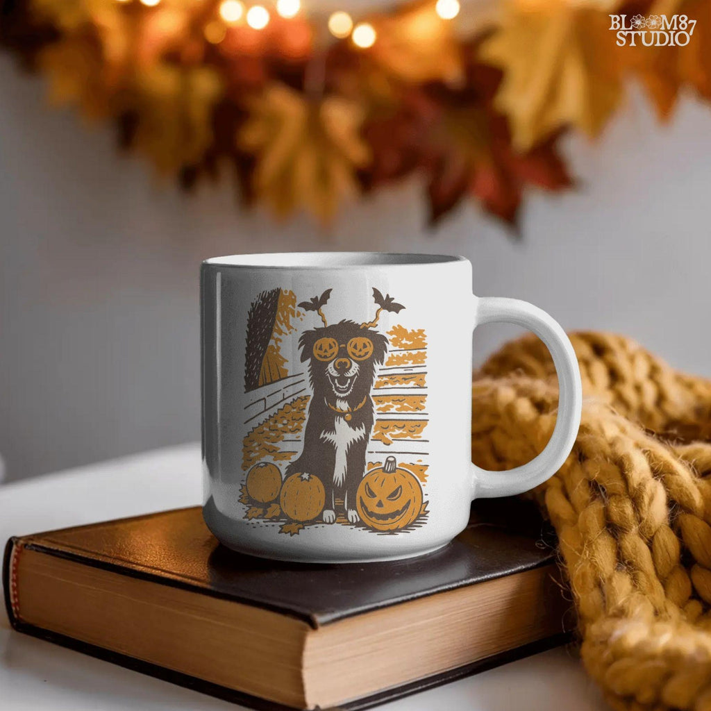 Solid version: "Halloween dog sublimation PNG puppy with pumpkin glasses bats headband and pumpkins solid style"

Distressed version: "Halloween puppy with jack o lantern glasses and pumpkins sublimation PNG design vintage distressed style"