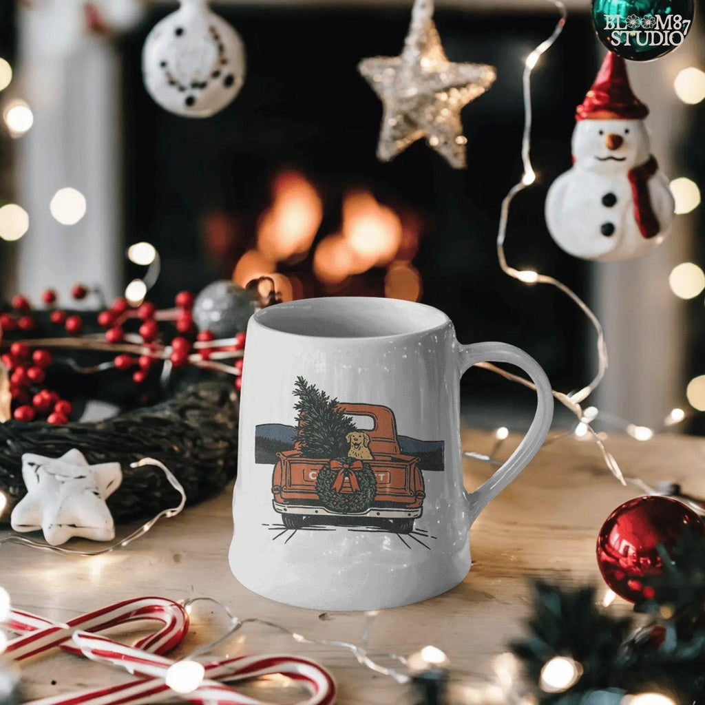 Solid version: "Christmas truck sublimation PNG with vintage red pickup carrying tree dog and wreath, farmhouse holiday design solid style"

Distressed version: "Vintage red truck with dog and Christmas tree sublimation PNG, rustic farmhouse holiday clipart distressed style"