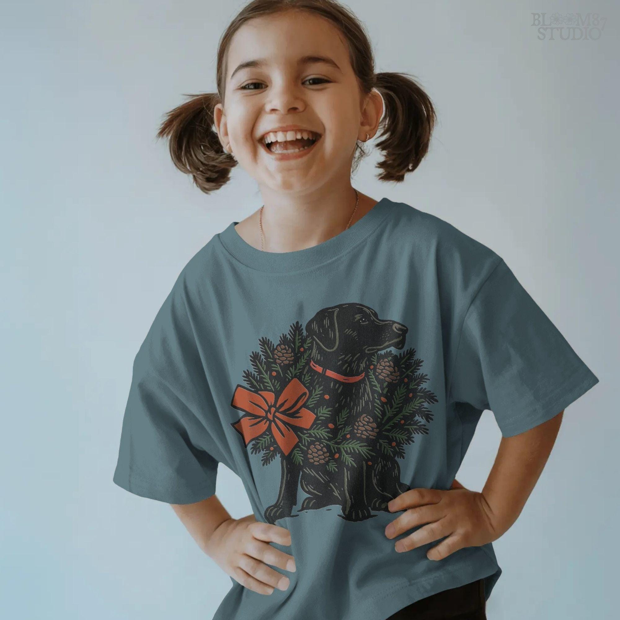 Solid version: "Christmas Black Labrador sublimation PNG dog with festive holiday wreath pinecones and red bow farmhouse design solid style"

Distressed version: "Black Labrador Christmas dog with holiday wreath pinecones and bow sublimation PNG rustic farmhouse clipart distressed style"