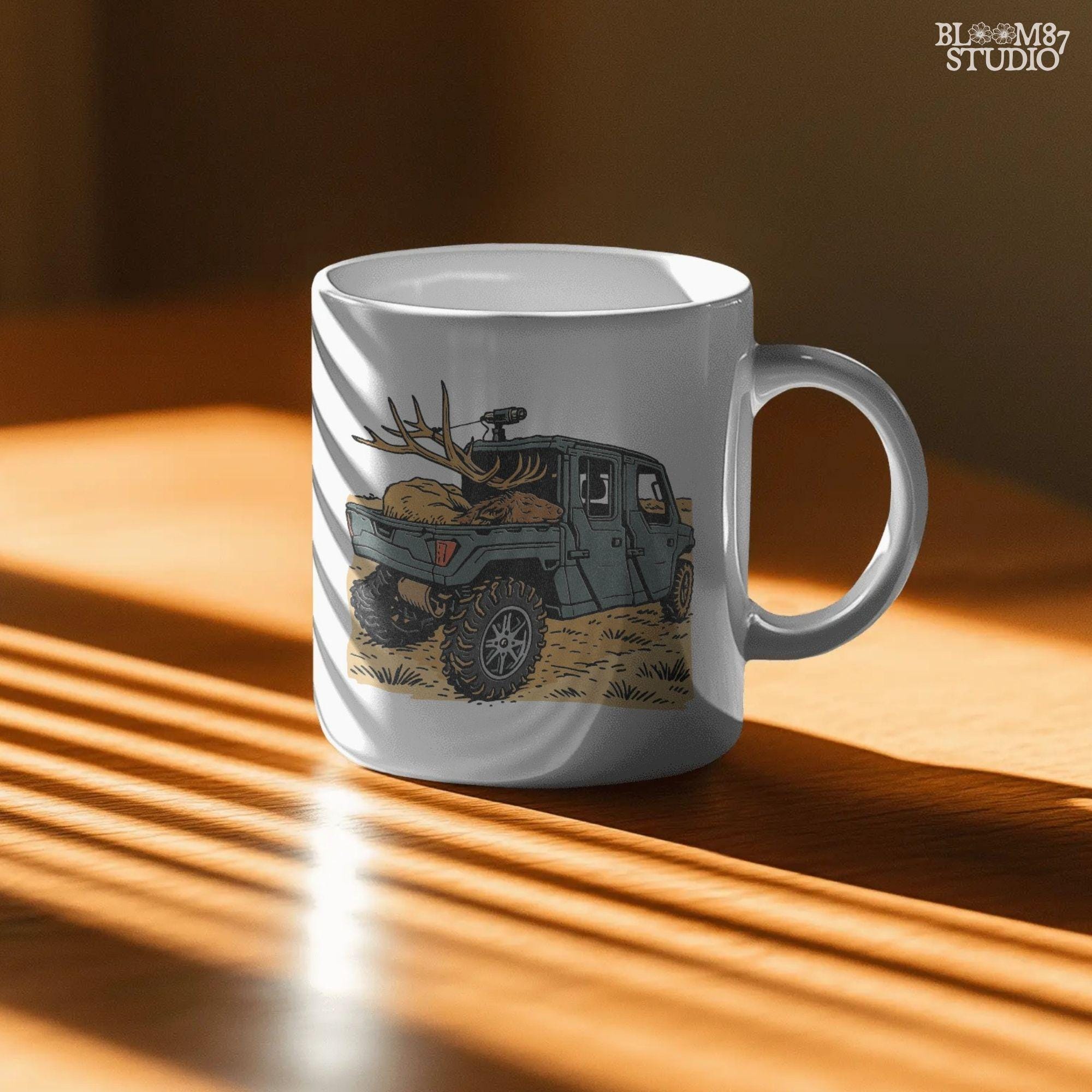 Solid version: "Hunting UTV sublimation PNG off road truck carrying trophy elk with large antlers rustic outdoorsman clipart solid style"

Distressed version: "Off road UTV truck hunting design with elk in back sublimation PNG rustic outdoors country clipart distressed style"