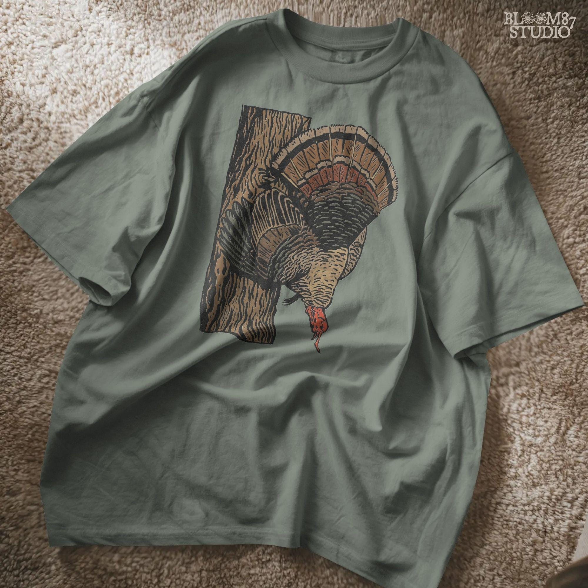 Wild turkey PNG design for hunters and holiday crafters, great for outdoors hunting projects, Thanksgiving sublimation, farmhouse gifts, and rustic wall prints.
