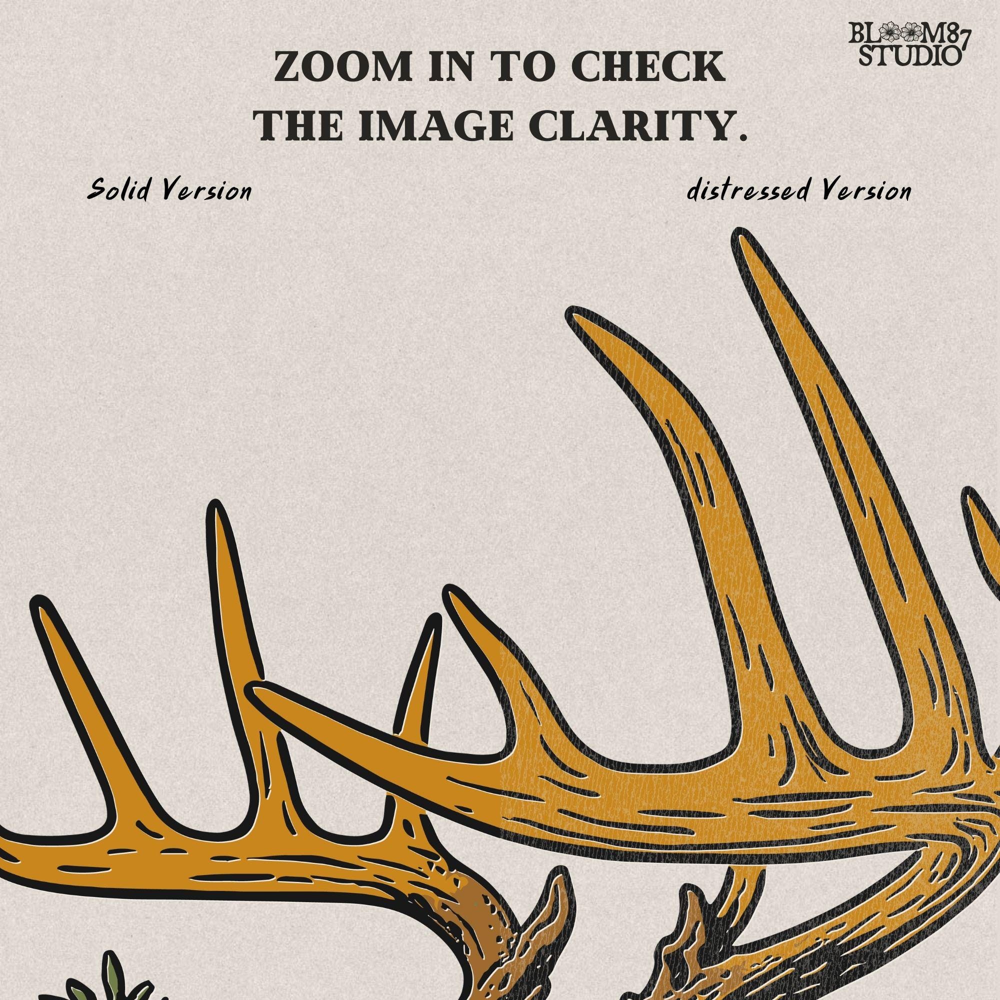 Solid version:
“Deer skull with large antlers resting in grass and rocks – rustic hunting sublimation PNG for crafts and lodge décor”

Distressed version:
“Vintage distressed sublimation PNG of deer skull with antlers in grass – rustic hunting and outdoor lodge shirt design”