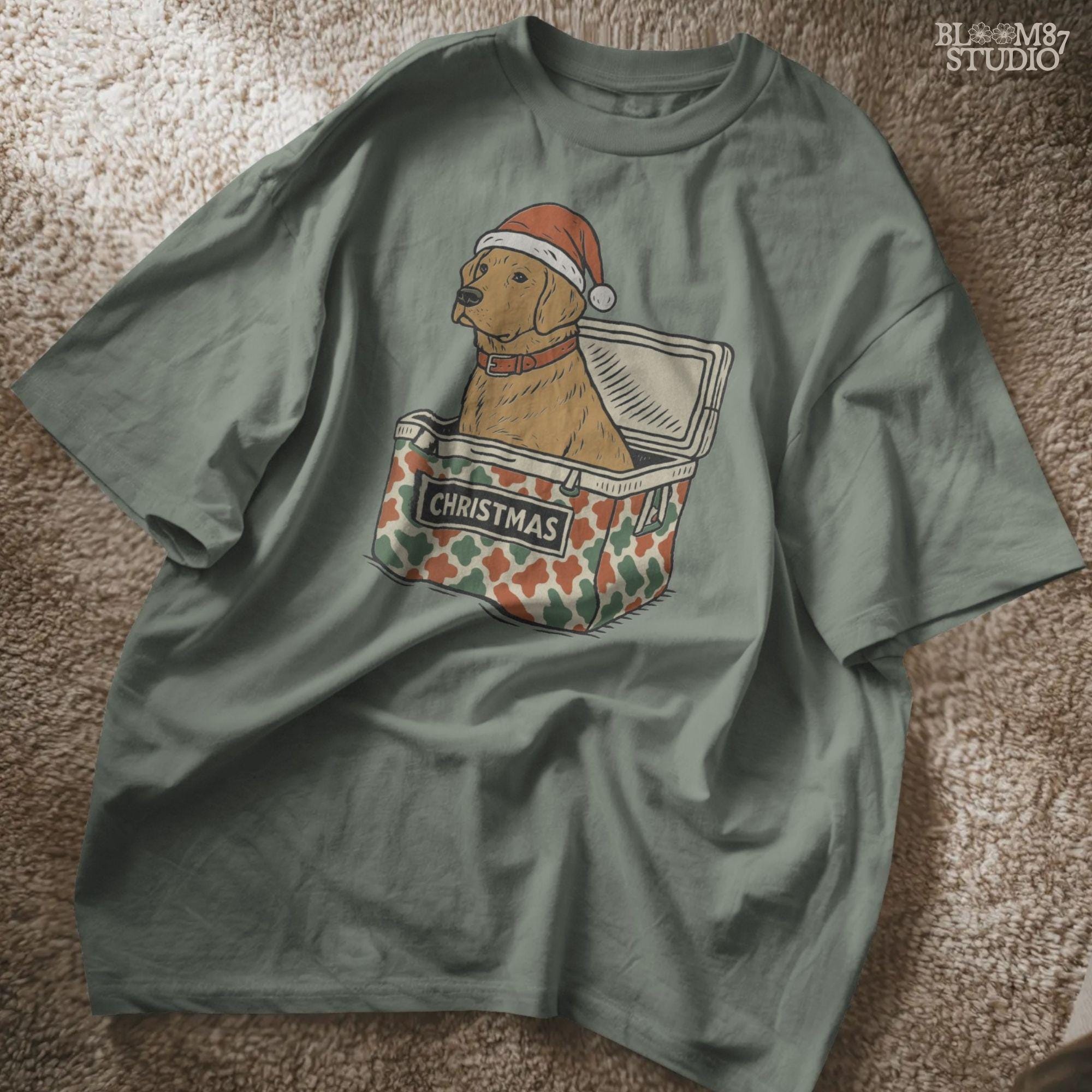 Solid version:
“Yellow lab dog wearing Santa hat sitting inside Christmas cooler box – holiday sublimation PNG for festive crafts and pet lover gifts”

Distressed version:
“Vintage distressed PNG of yellow lab with Santa hat in Christmas cooler – festive sublimation design for winter crafts and holiday décor”